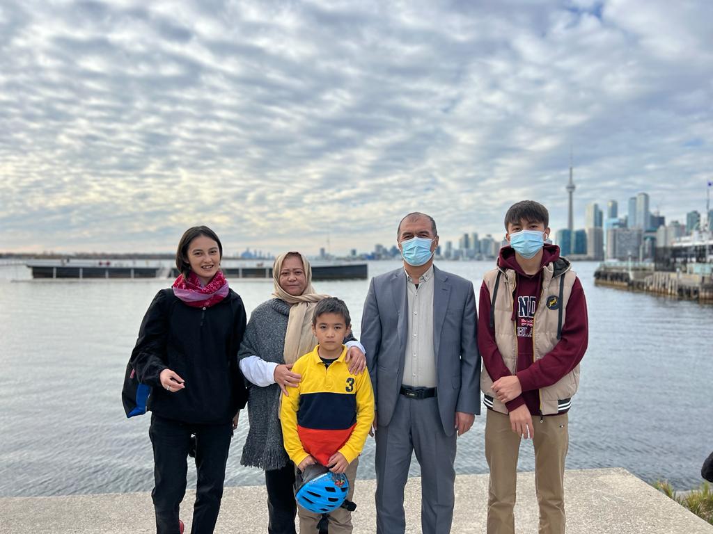 Aqila and her family in Toronto, in November 2022 [Courtesy of Brennan Leffler]