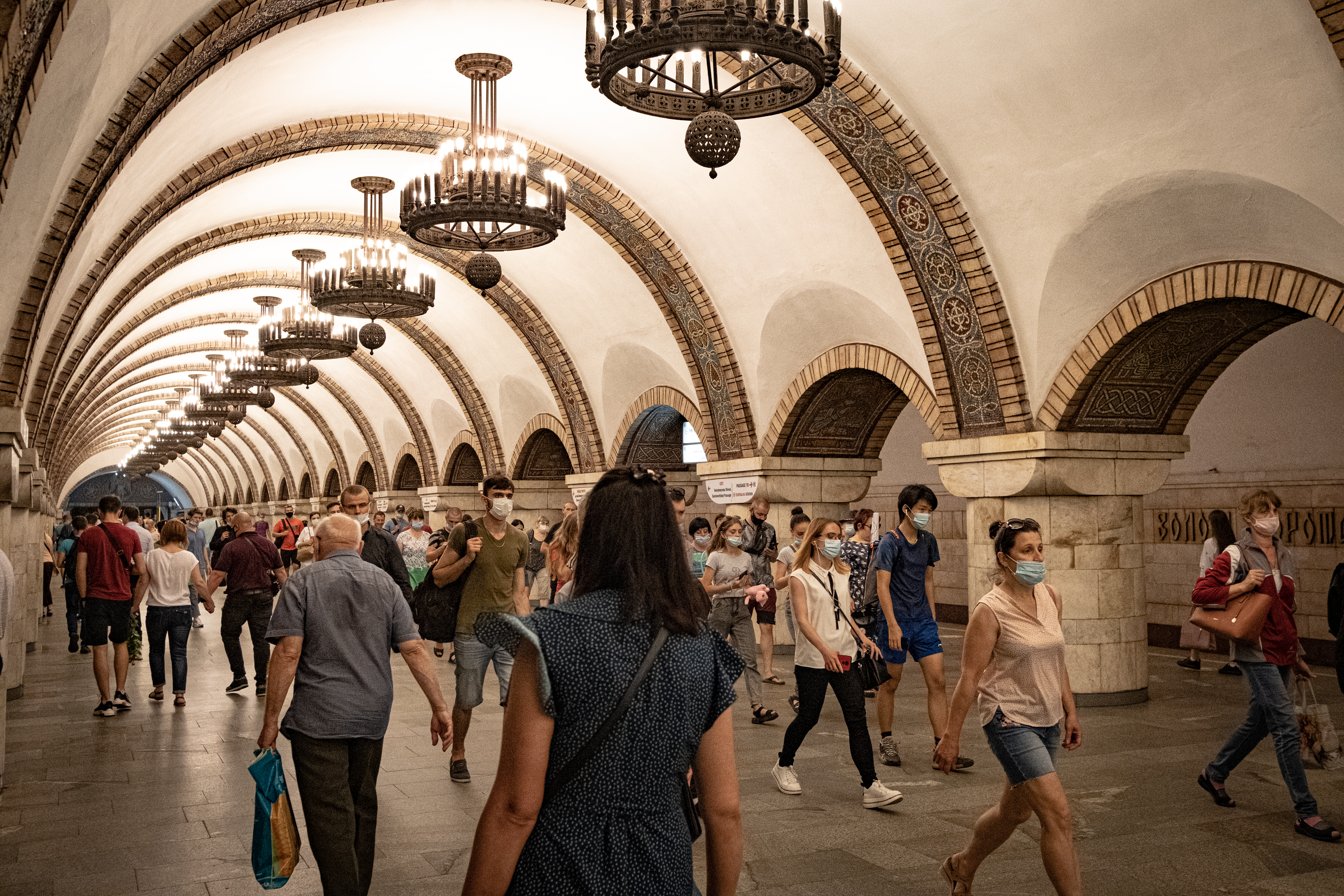 Arsenalna station in Kyiv, the deepest in the world. Back in Ukraine, Zakhida frequently used the metro
