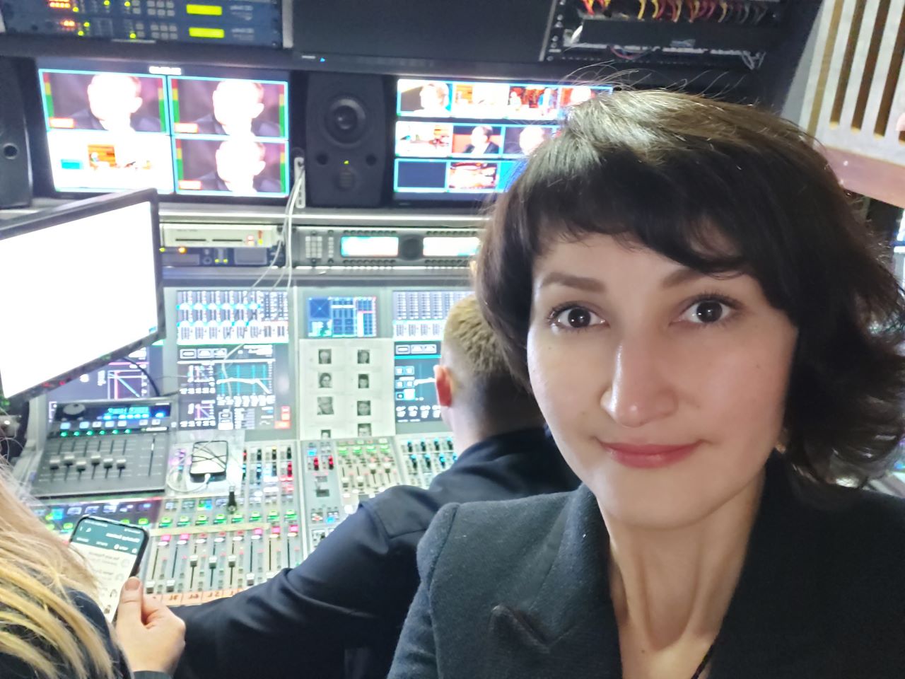 Zakhida working as a producer in 2021 [Courtesy of Zakhida Adylova]