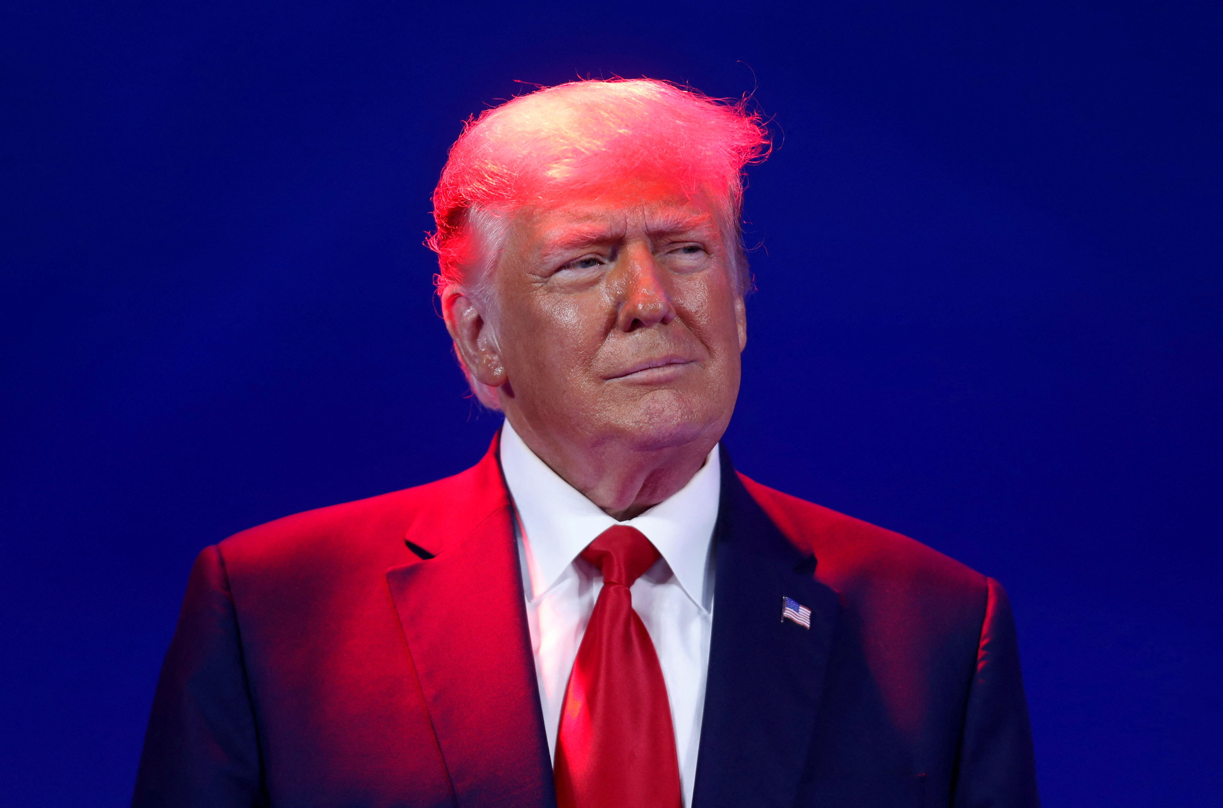 FILE PHOTO: Former U.S. President Donald Trump speaks at the Conservative Political Action Conference in Orlando, Florida, U.S. February 28, 2021. REUTERS/Octavio Jones/File Photo