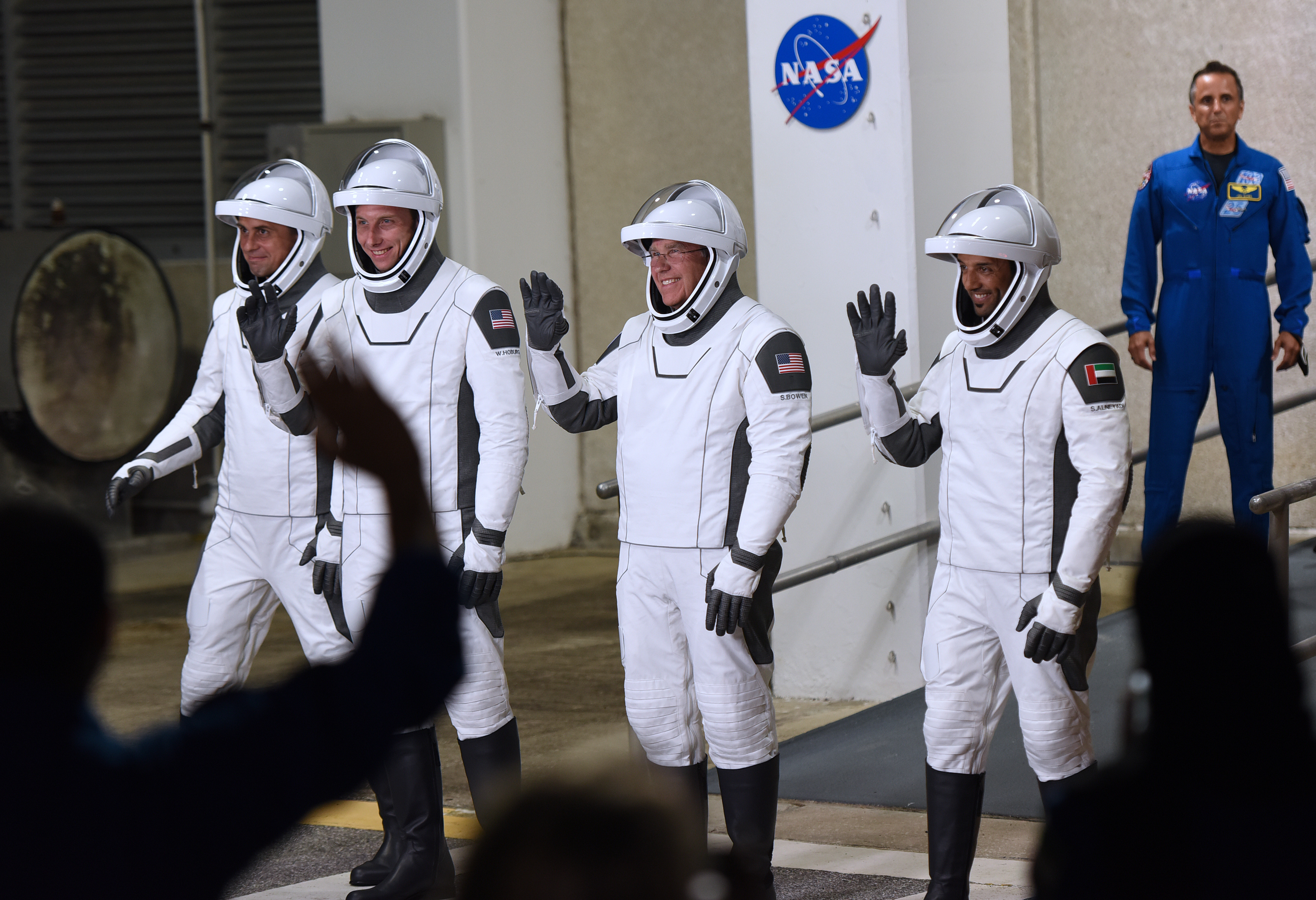 The astronauts will spend six months at the International Space Station