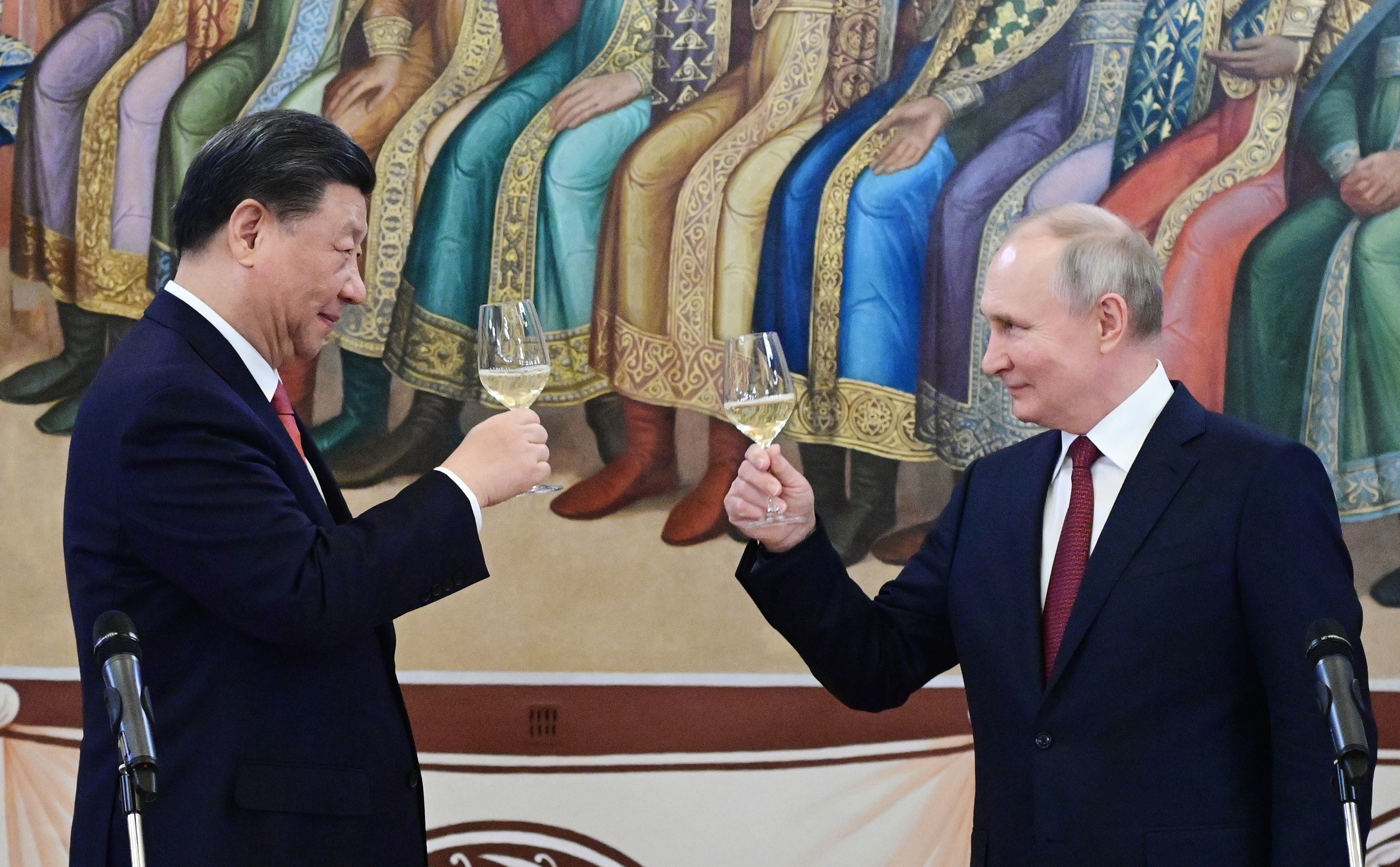 The presidents of China and Russia toasted their two countries’ deepening relationship when they met in Moscow three months ago
