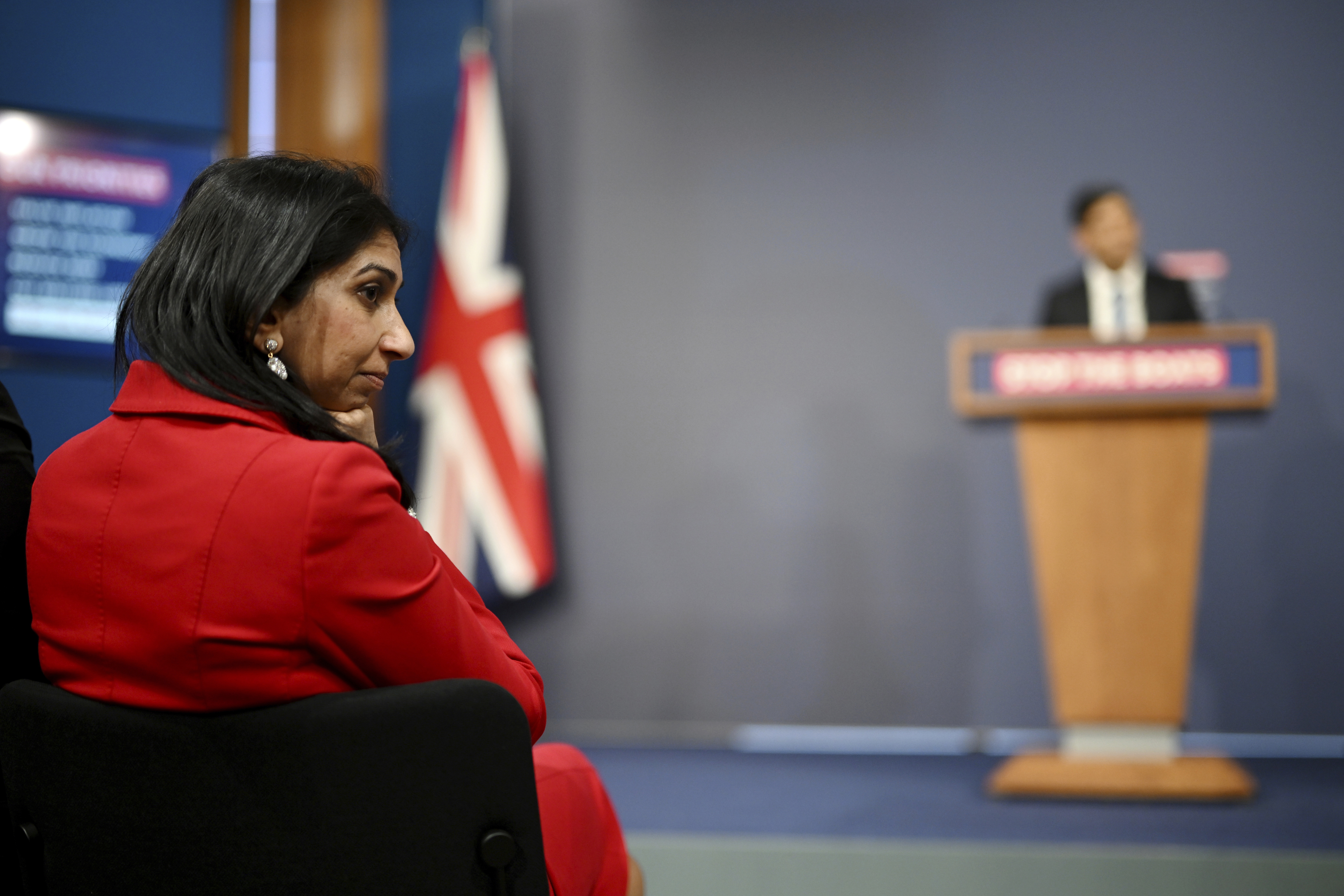 Britain's Home Secretary Suella Braverman