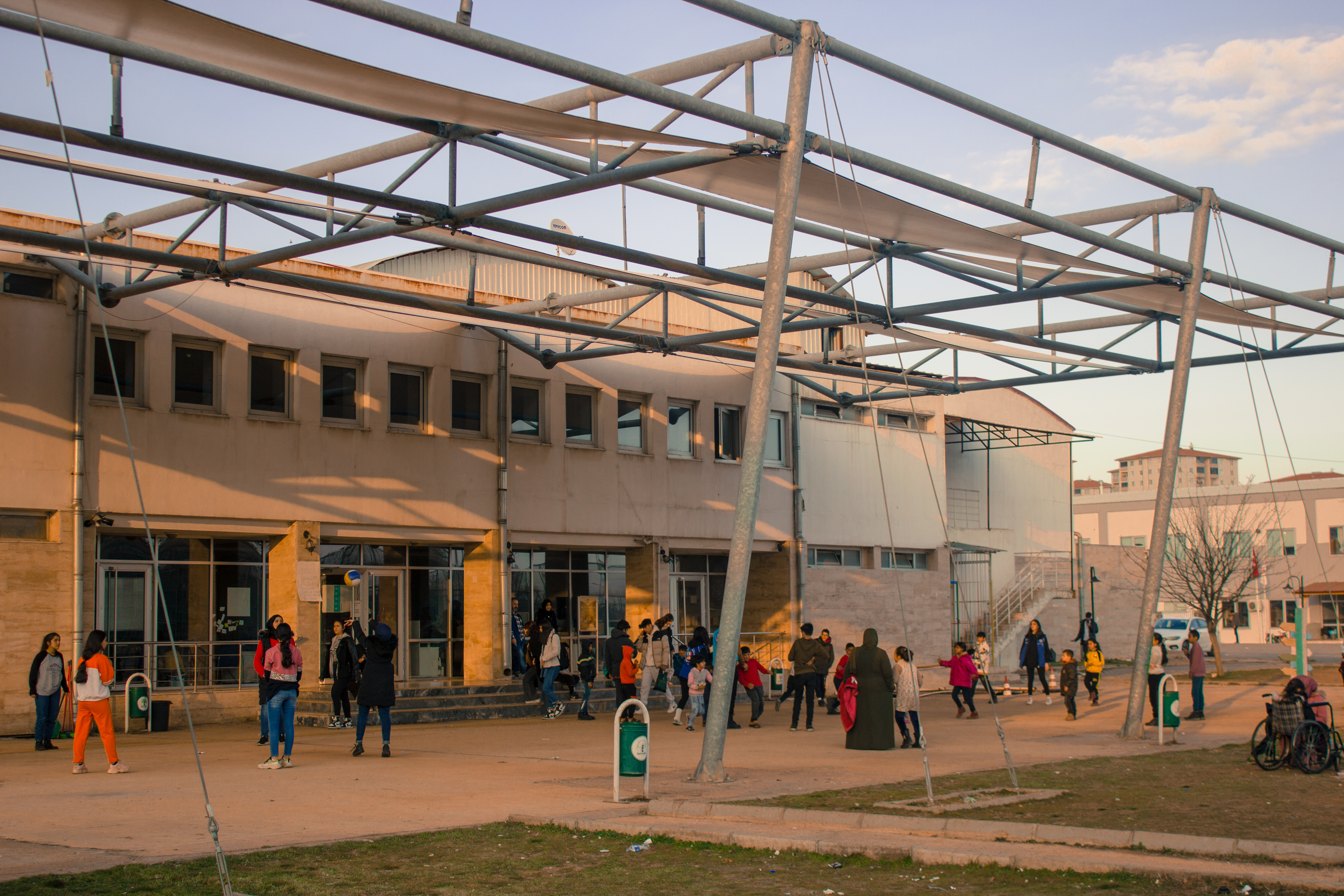 The Gazikent community centre was repurposed post-quake to house as many as 5,000 displaced people