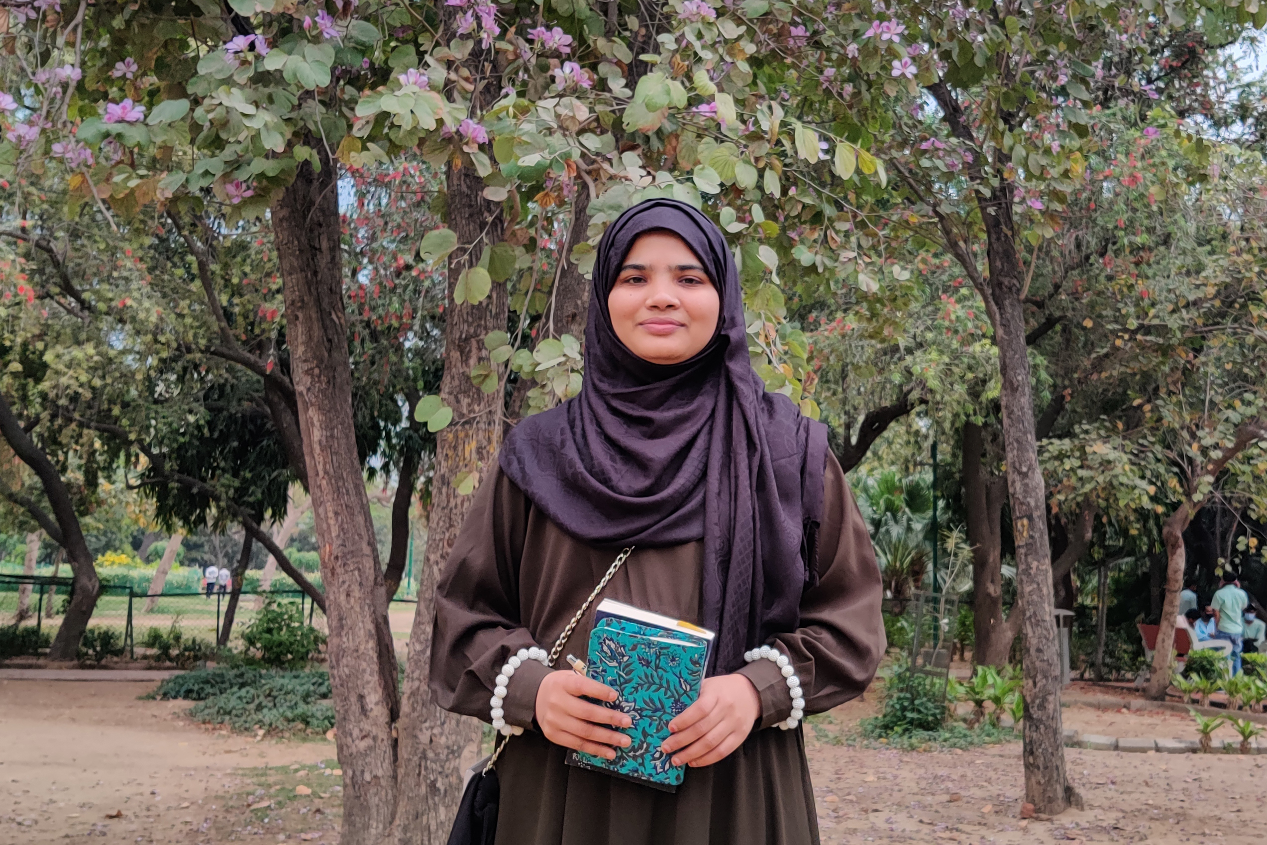 Tasmida Johar at a public park in New Delhi
