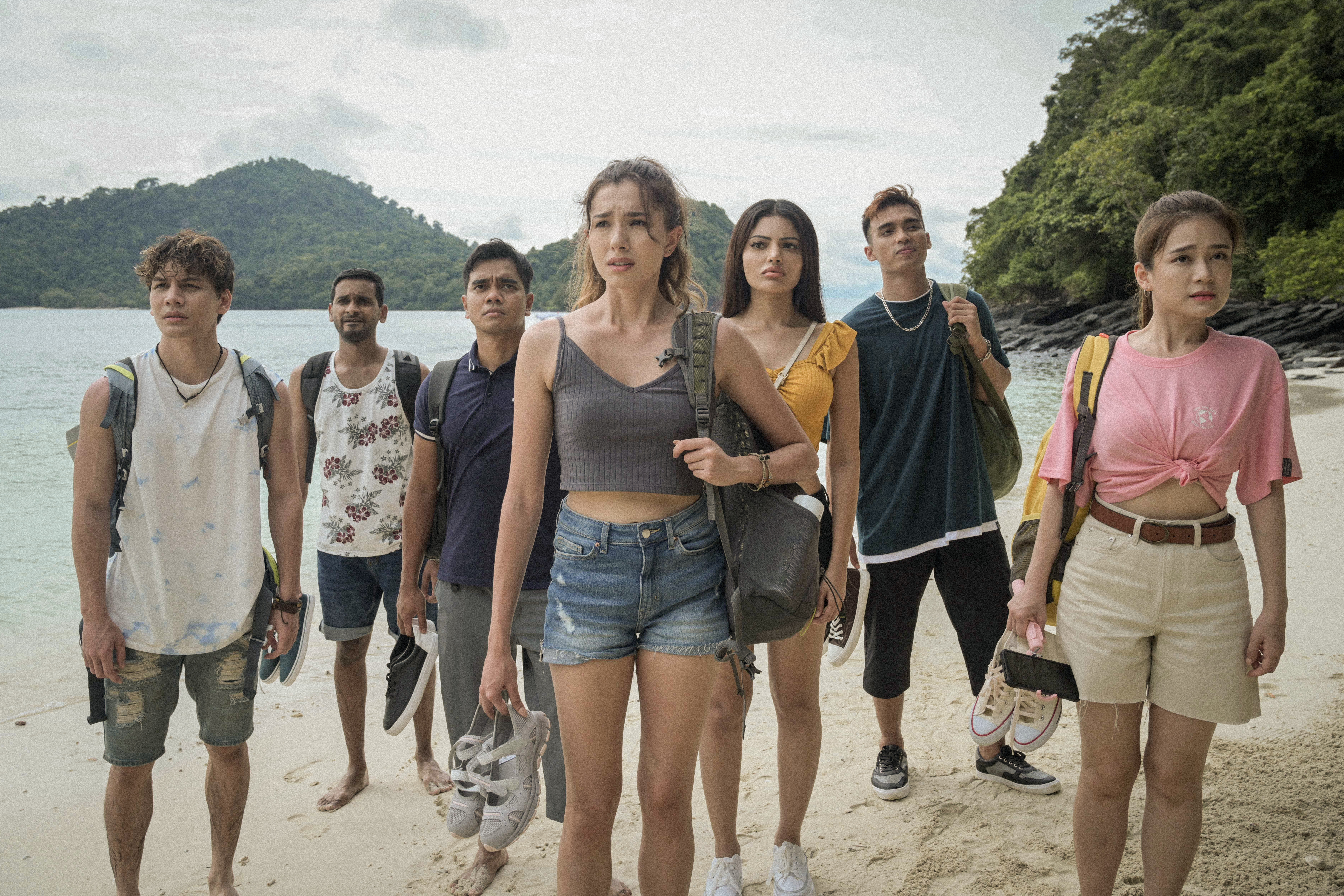 Pulau attracted controversy as soon as its trailer was released and conservative religious groups expressed outrage at the female cast’s outfits [Courtesy of WebTV Asia]
