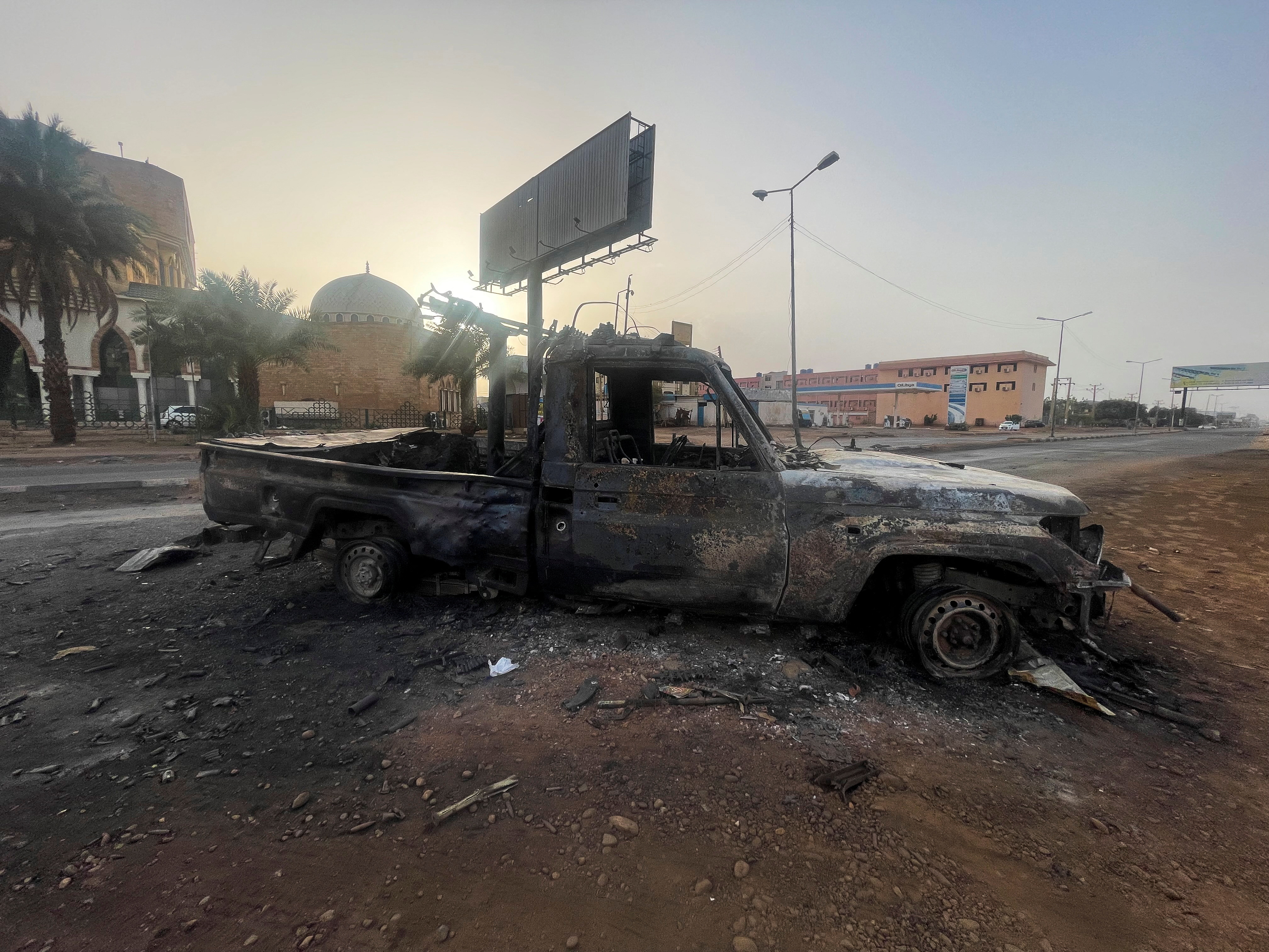 Burned-out vehicle
