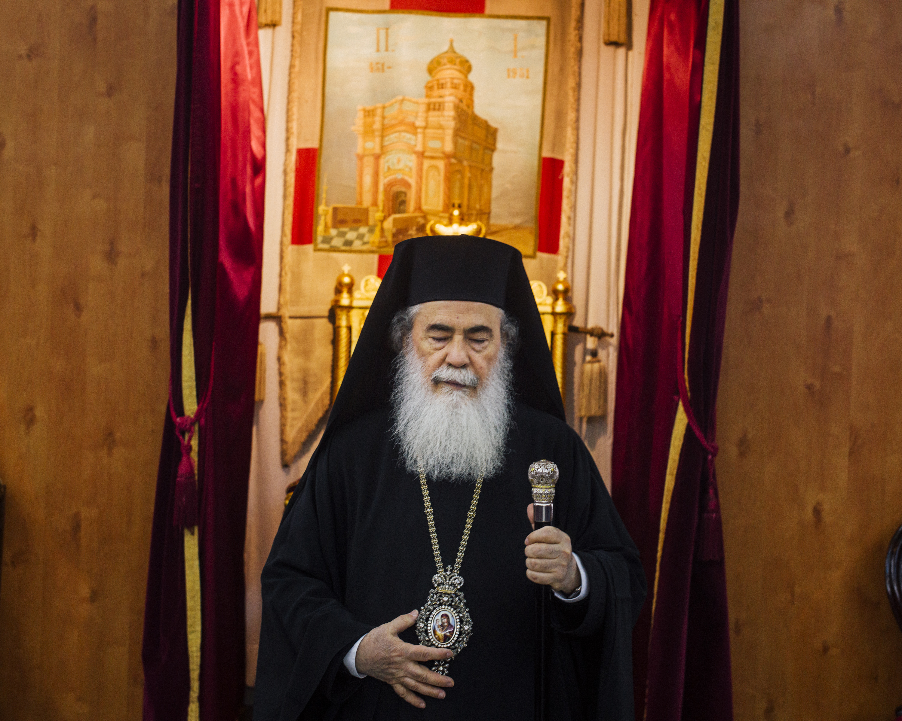 Greek Orthodox Patriarch of Jerusalem Theophilos III in Jerusalem on March 31, 2023