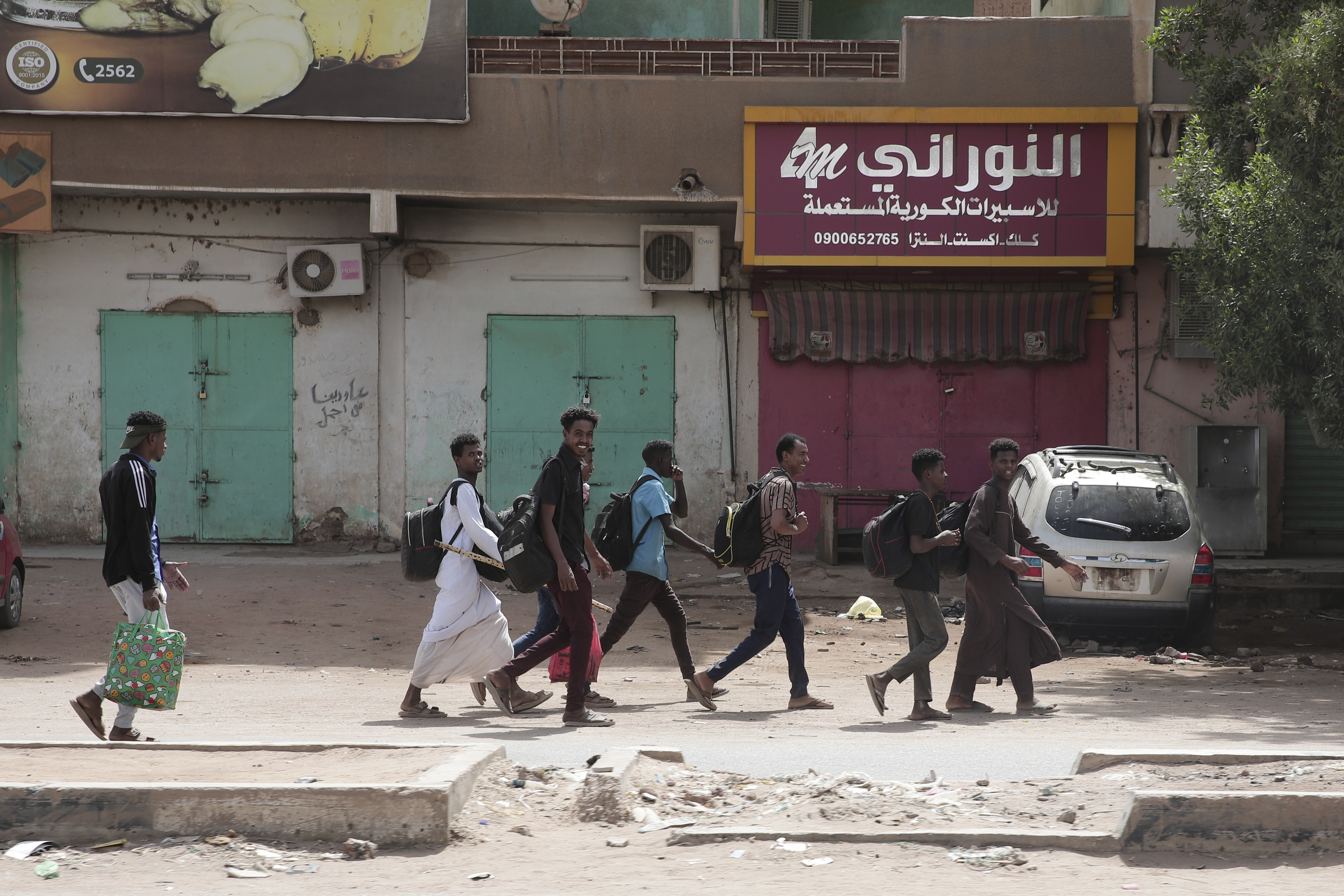 Hospitals are not the only sites that have closed because of the fighting. Shops like these in Khartoum have also shut down, leaving people without food and water