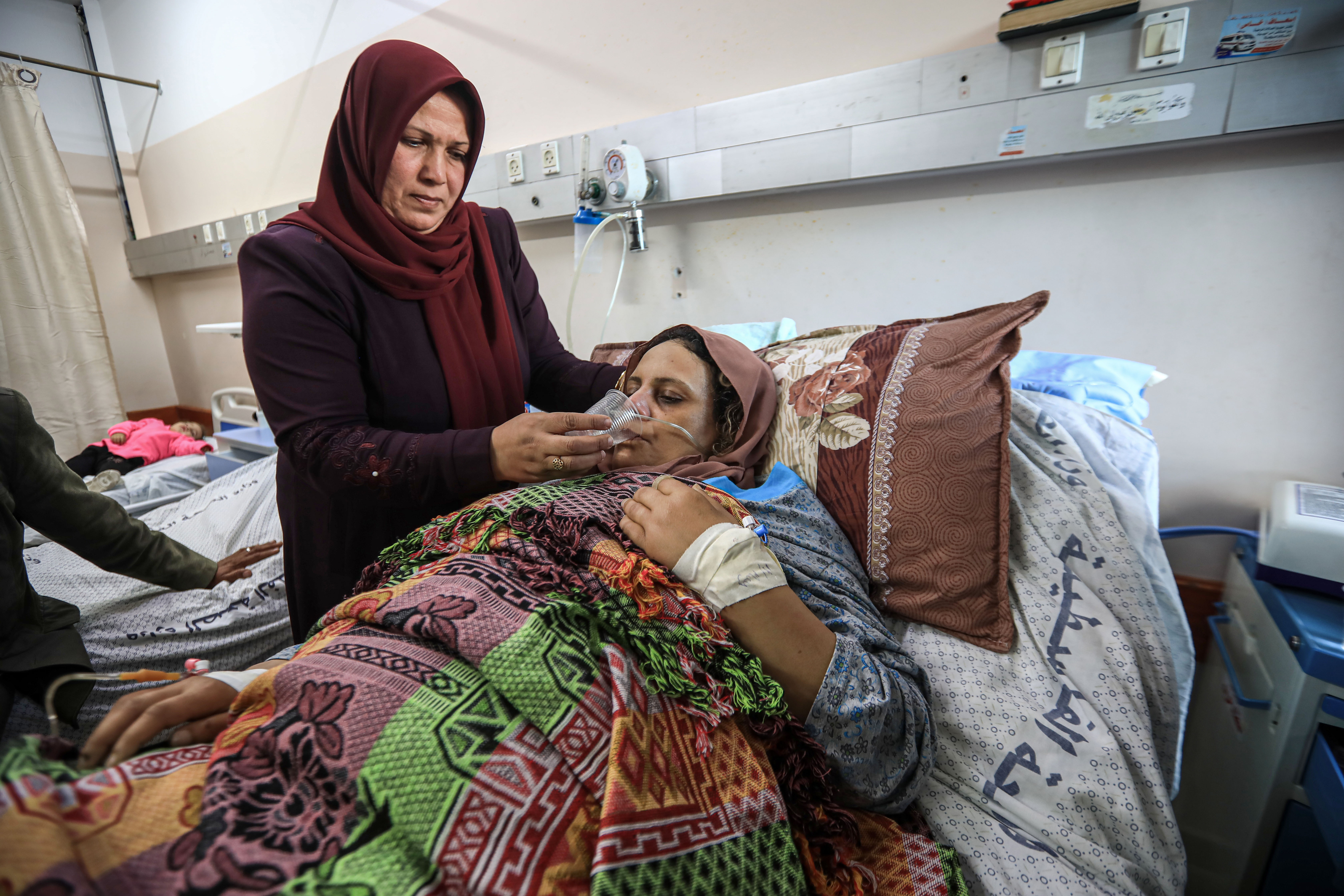 Najwa’s sister Um Issa takes care of her every day