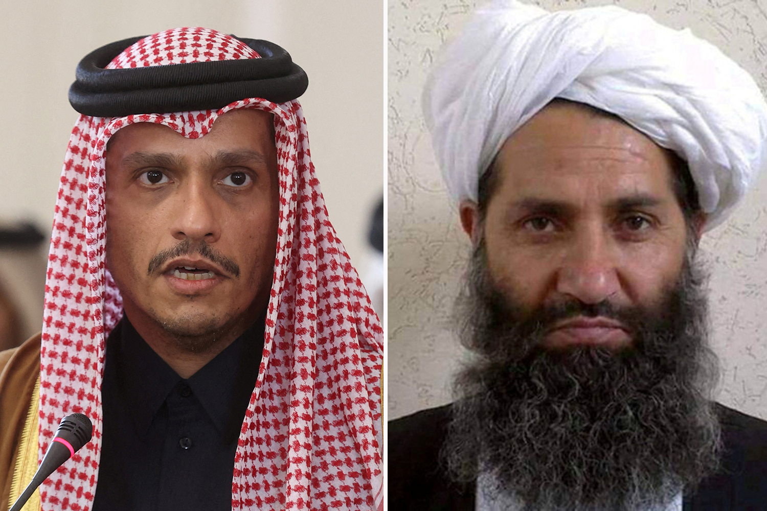 Mohammed bin Abdulrahman Al Thani and Mullah Haibatullah Akhundzada