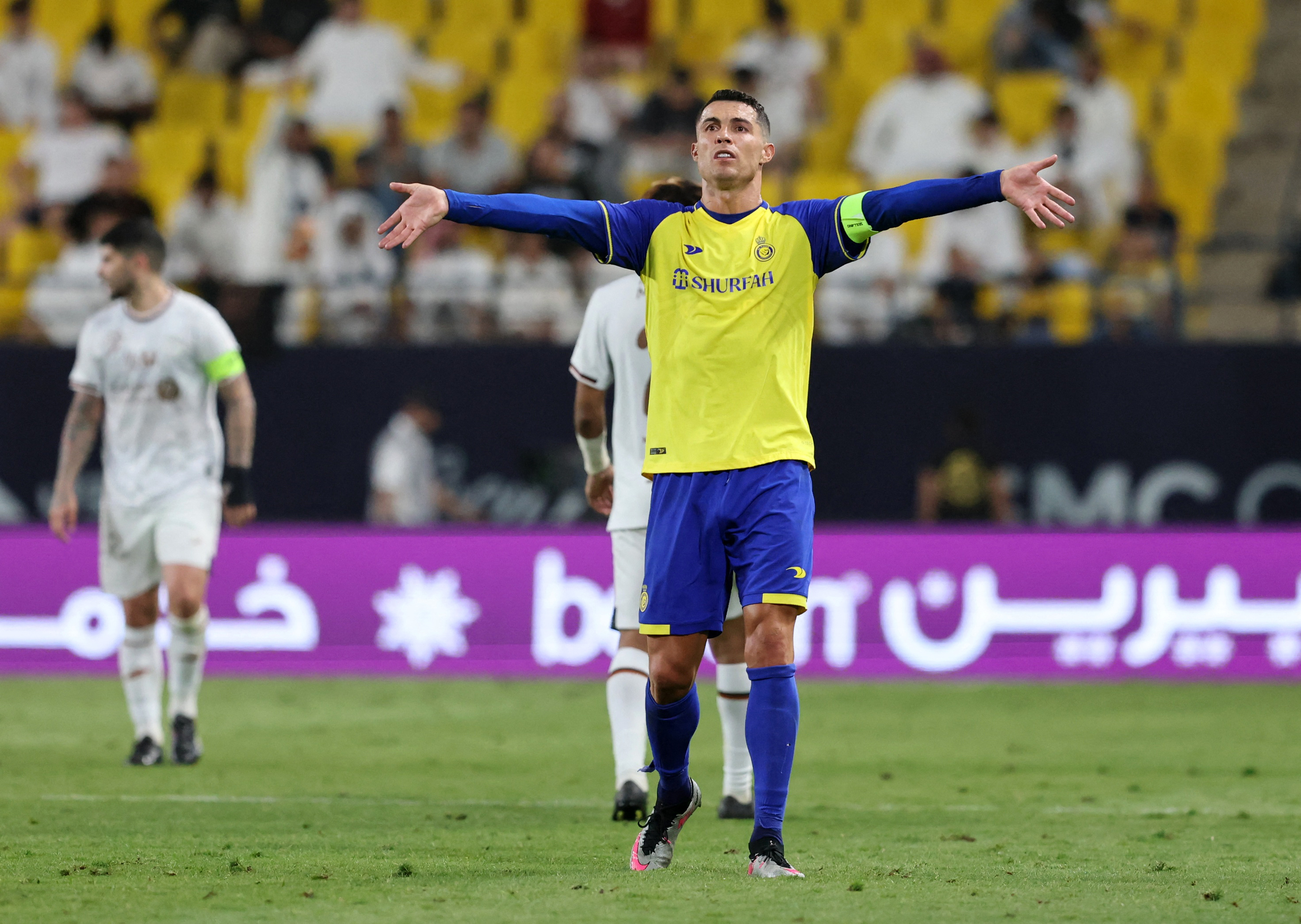 Cristiano Ronaldo reacts in dismay