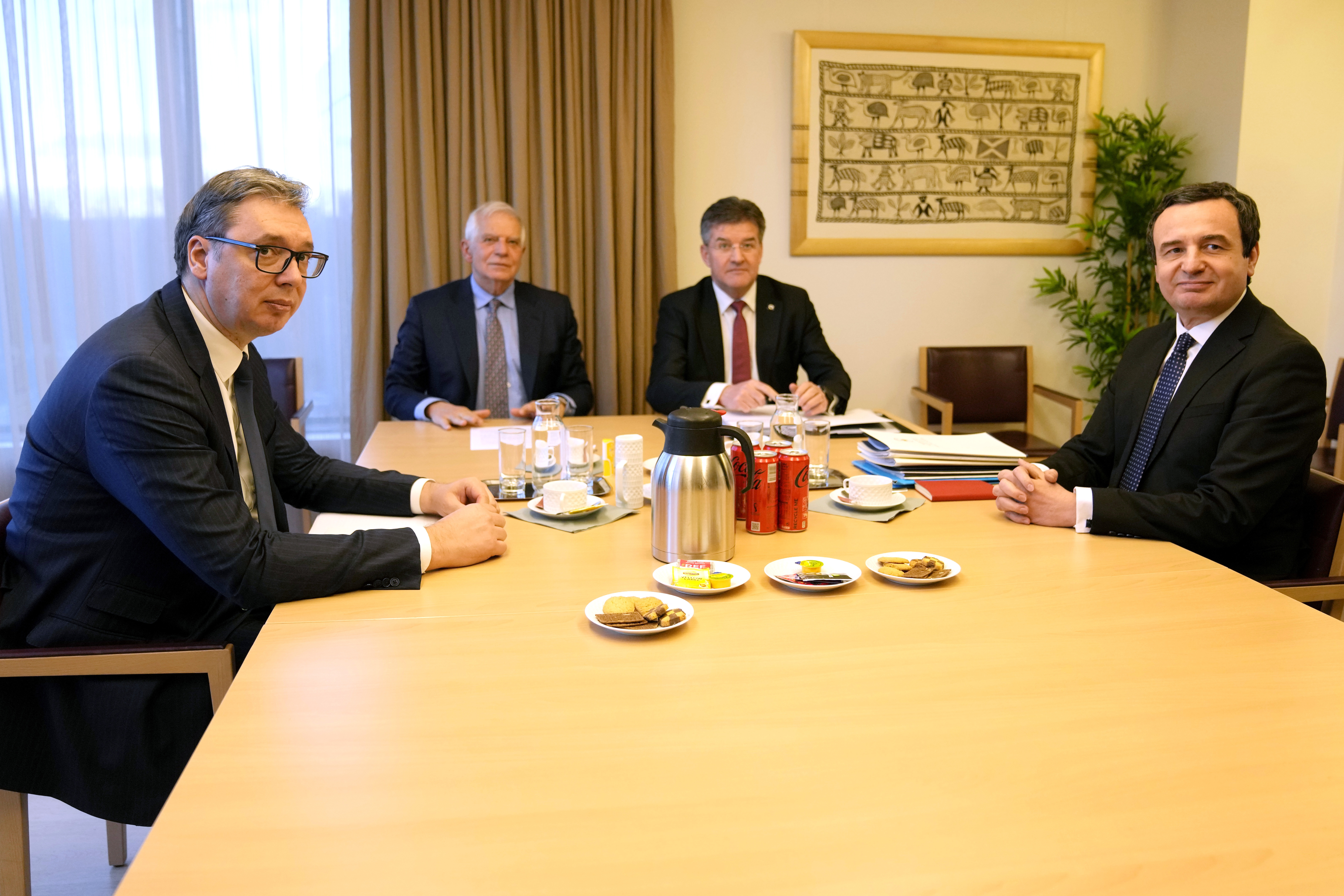 Serbian President Aleksandar Vucic, and Kosovo's Prime Minister Albin Kurti