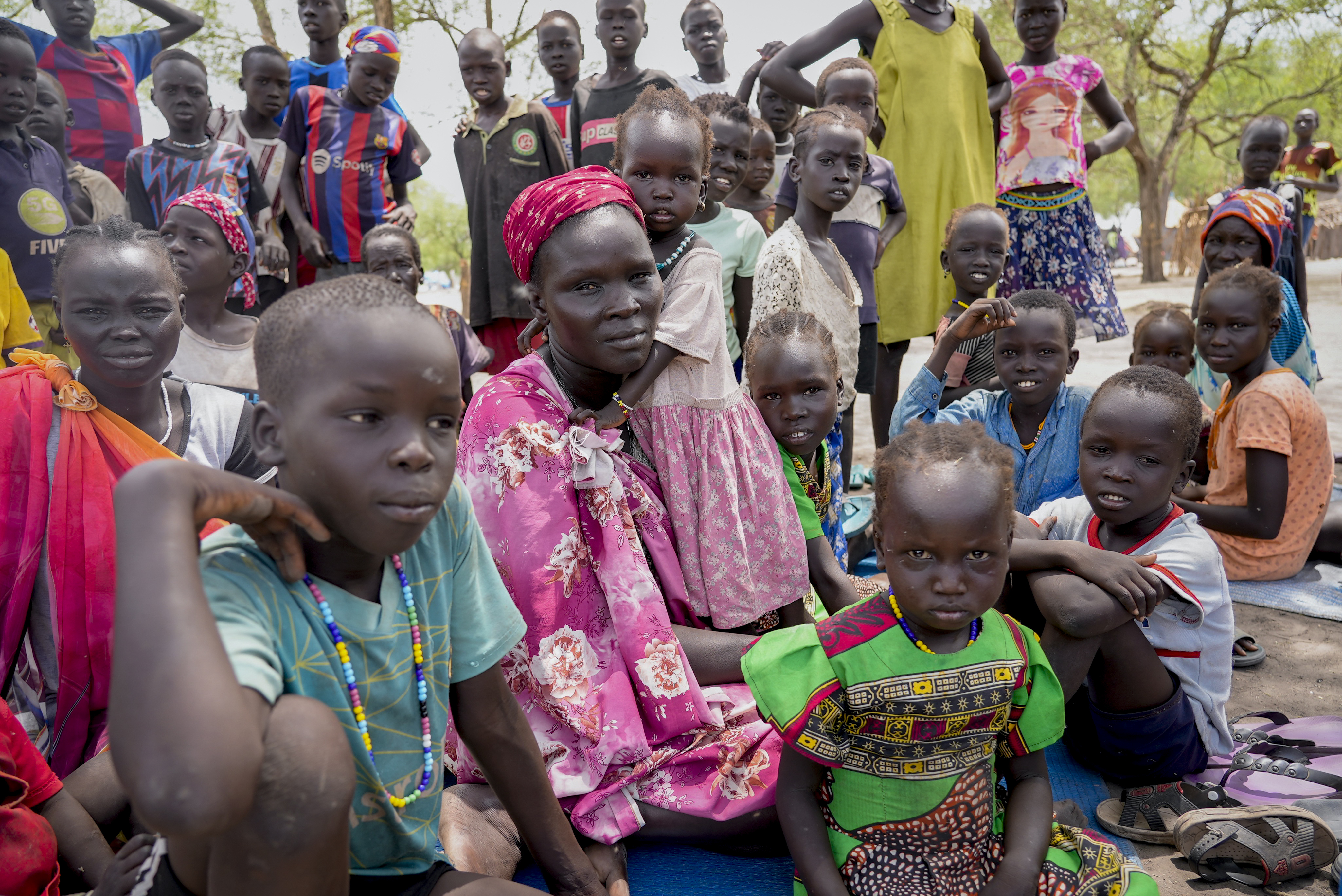 Nyarok Gach, who fled Sudan after fighting erupted and returned to her home village in South Sudan