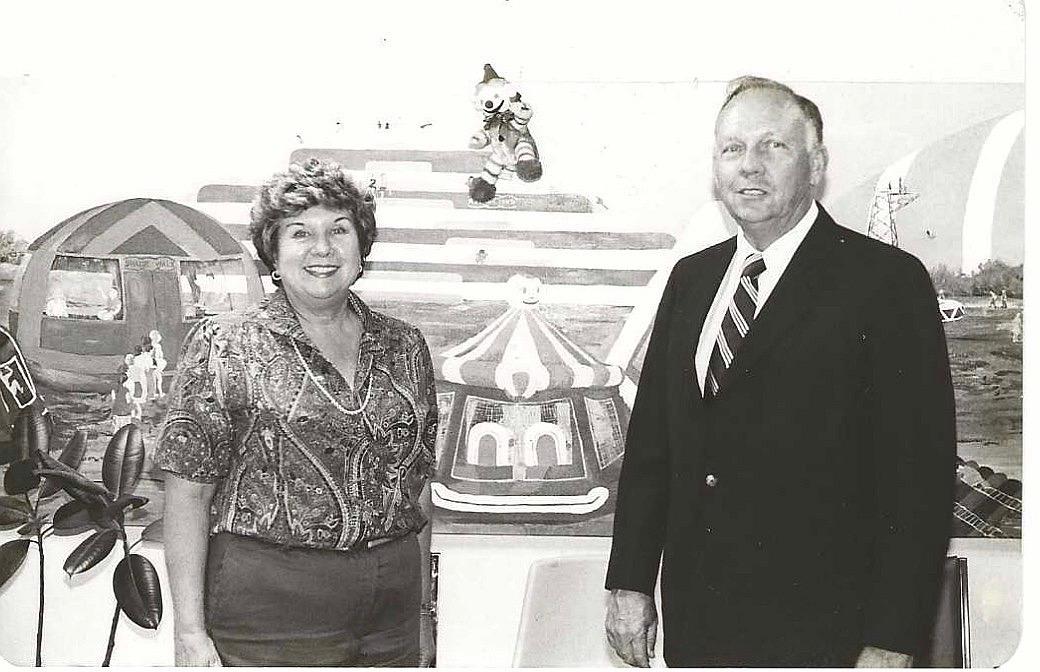 John T Scurlock and his wife Francis [Courtesy of Space Walk Inflatables]