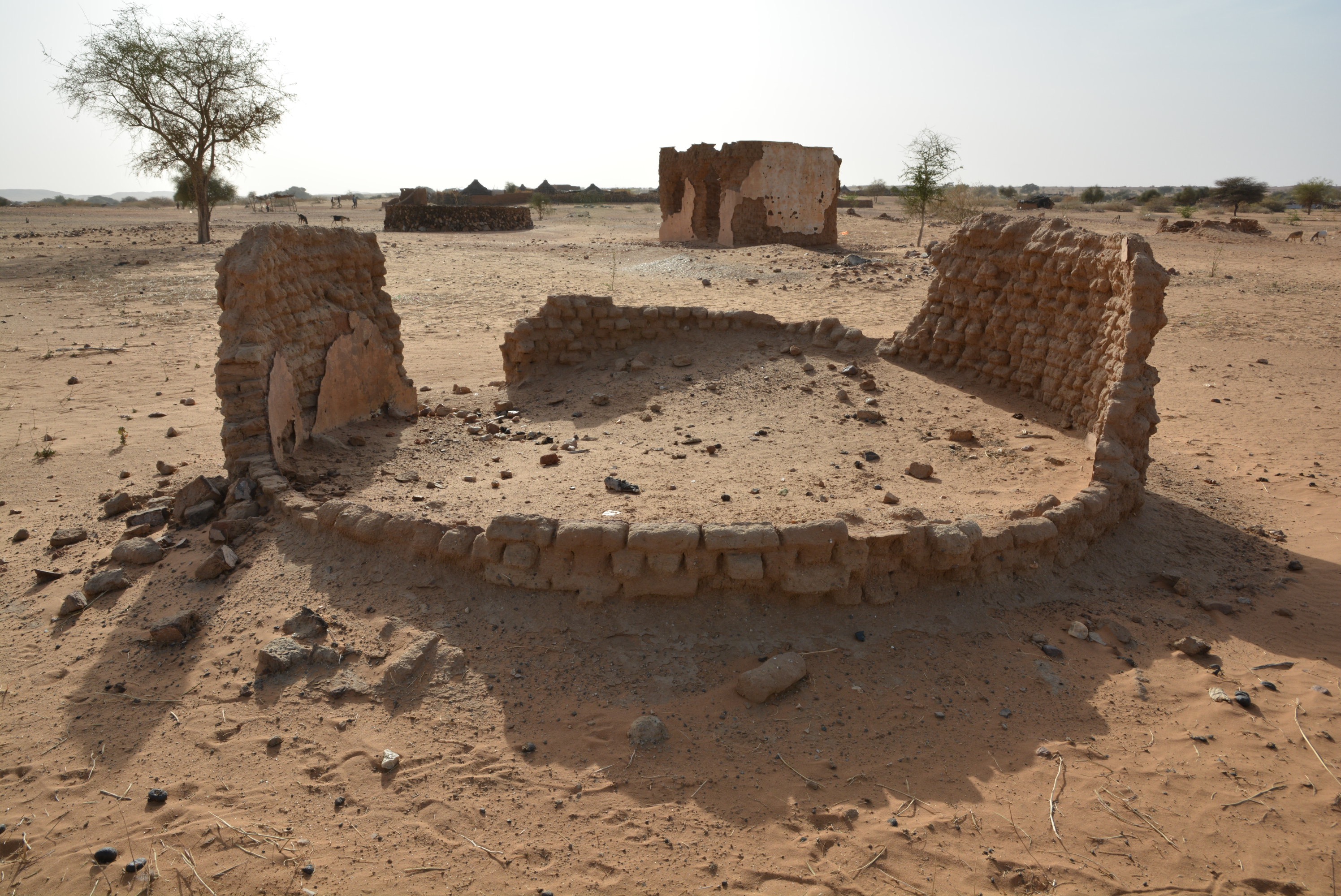 The ruins of Am Boru village, which was destroyed in 2004. April 2023