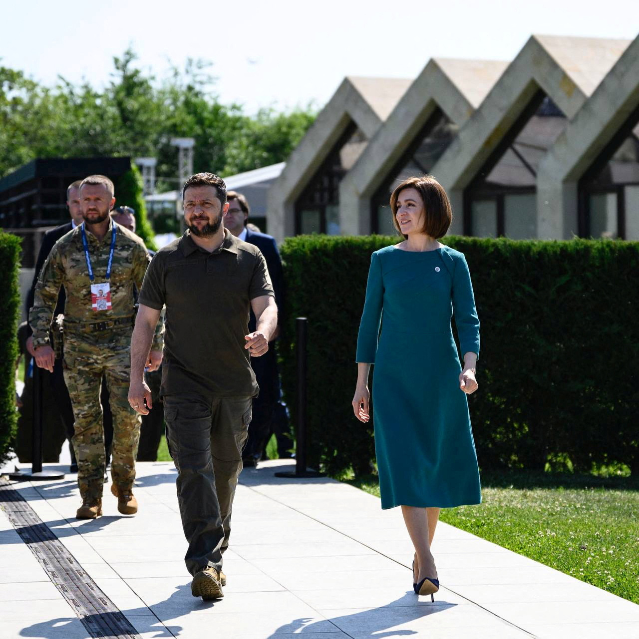 Ukraine's President Volodymyr Zelenskiy and Moldova's President Maia Sandu