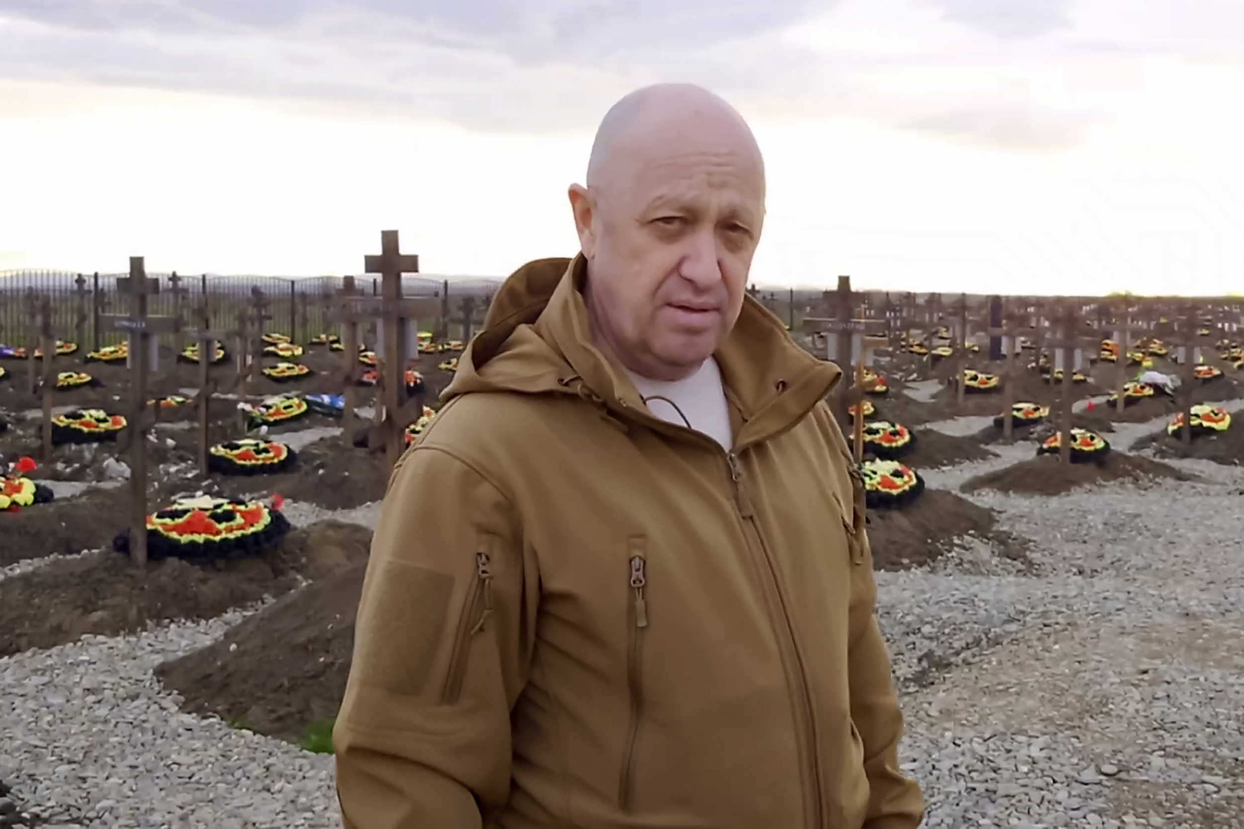 This handout video grab taken from a footage posted on April 6