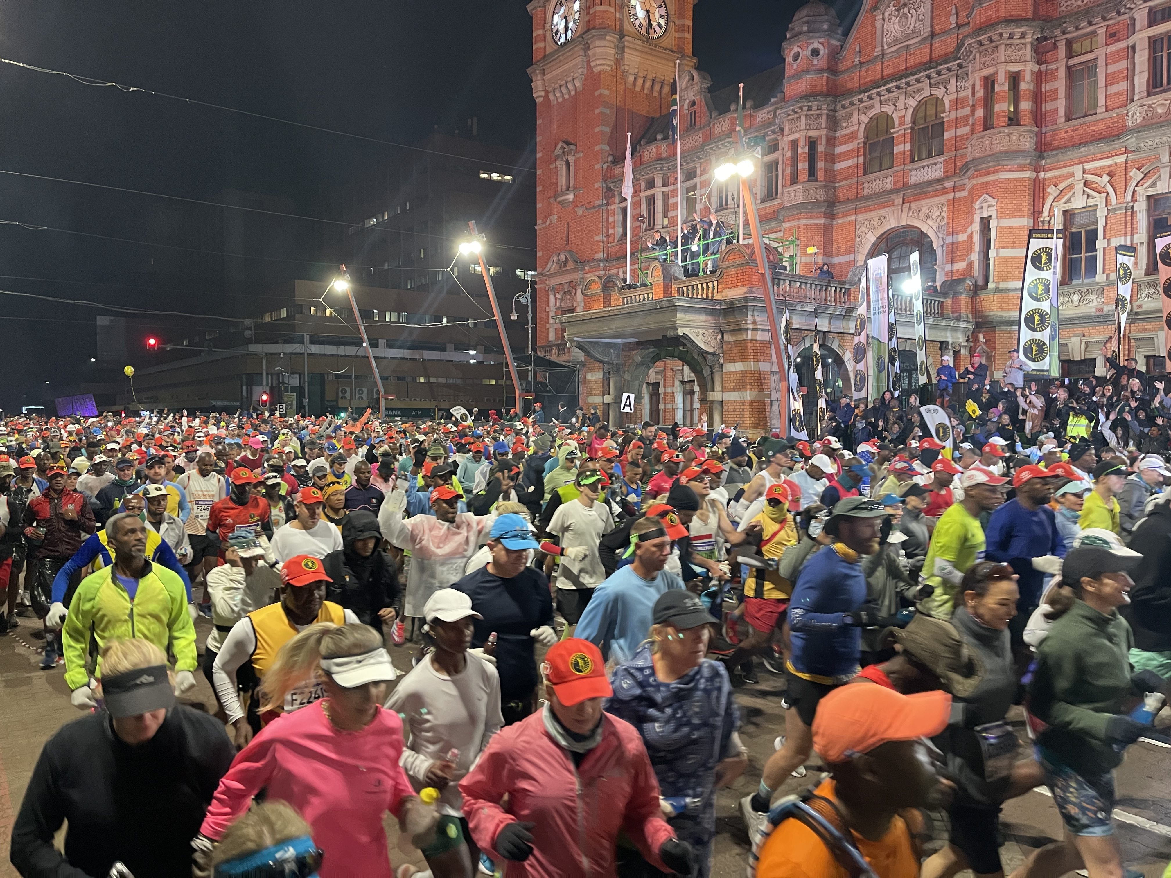 The start line of the 2023 Comrades Marathon in Pietermaritzburg, South Africa.