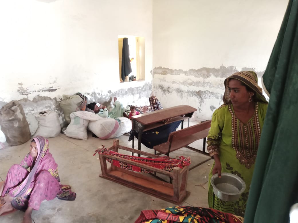 More than 400 people were evacuated from Village Ishaque Taimoor [Courtesy of Noor Muhammed Taimur]