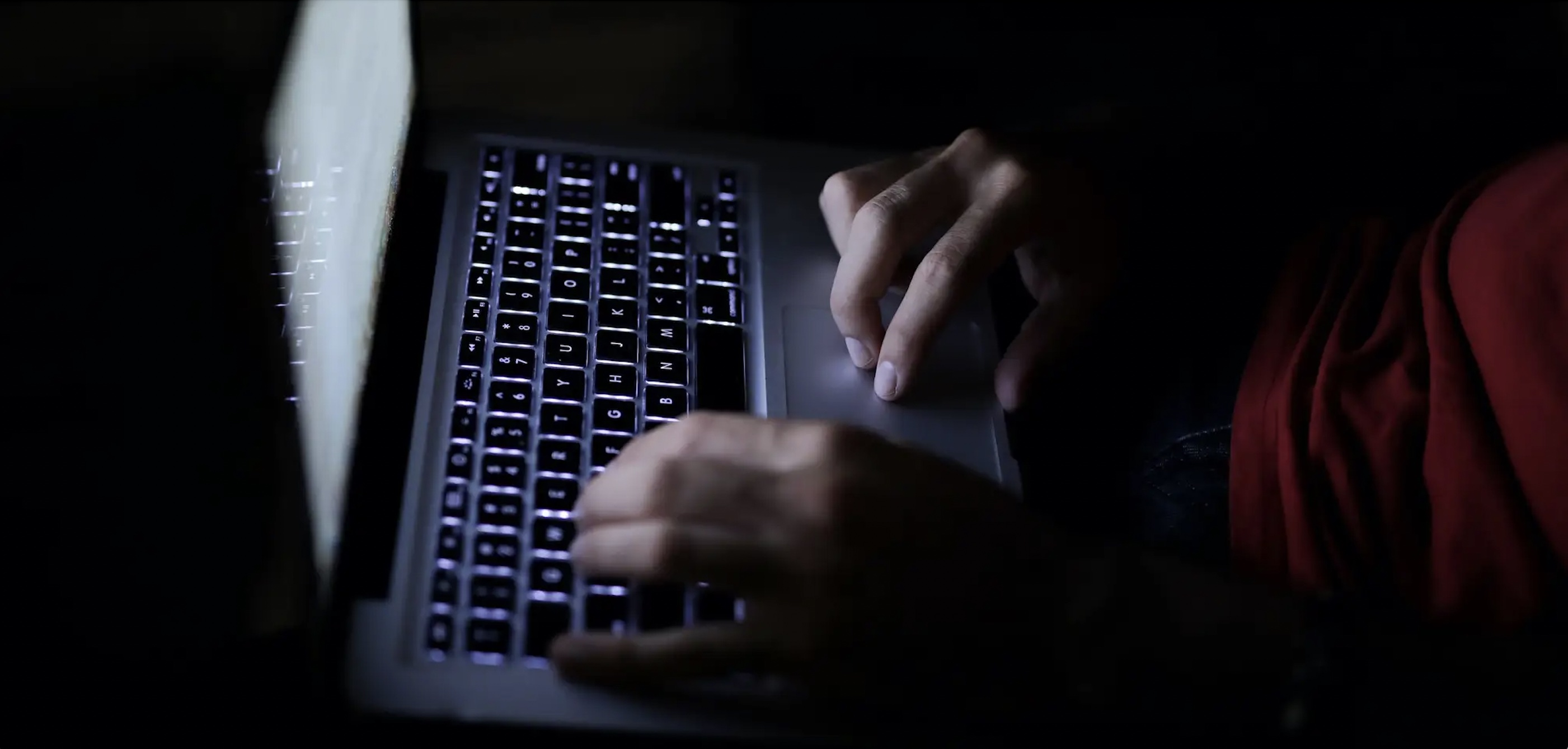 Hands on laptop