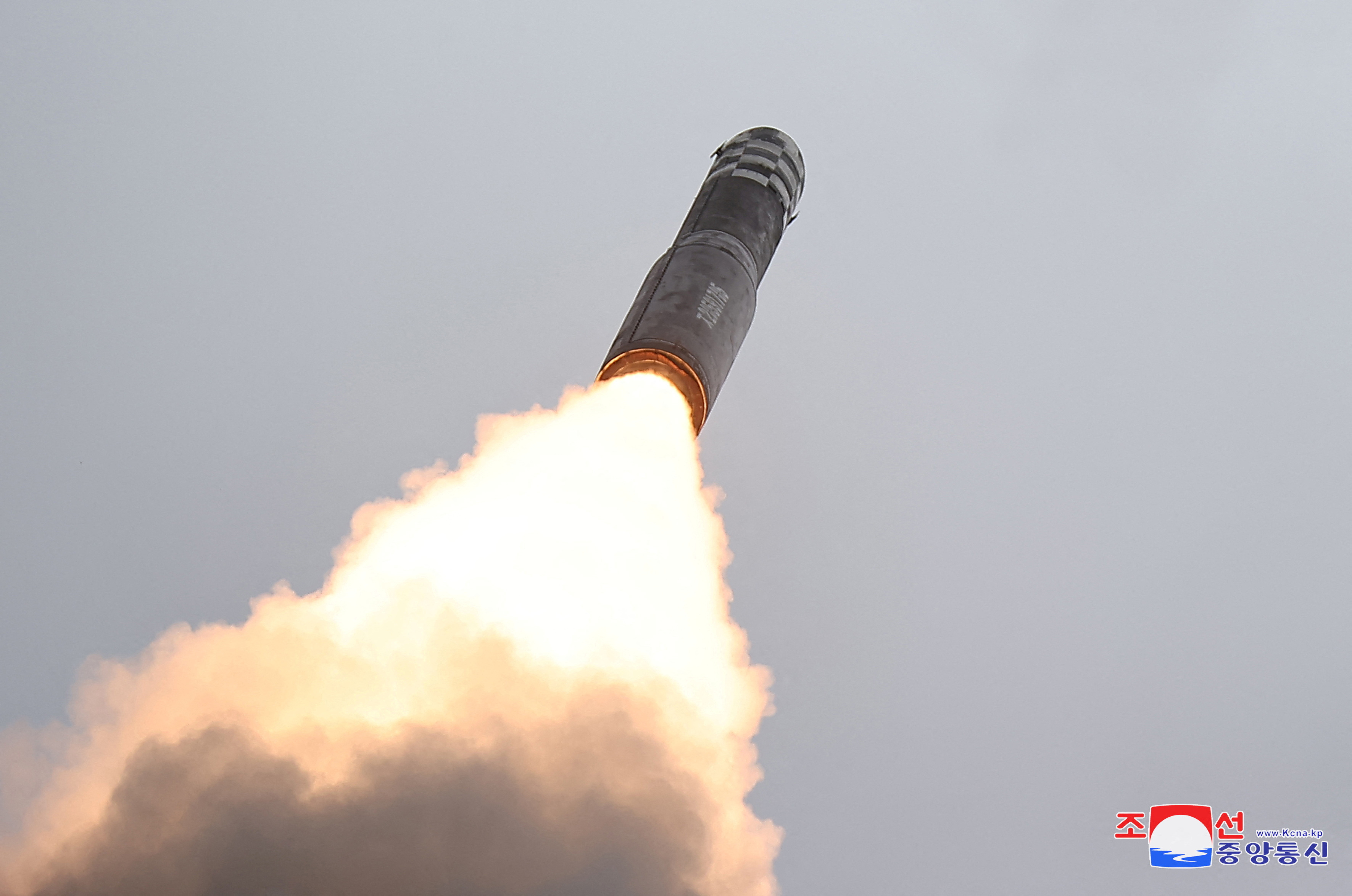 Missile firing into the sky