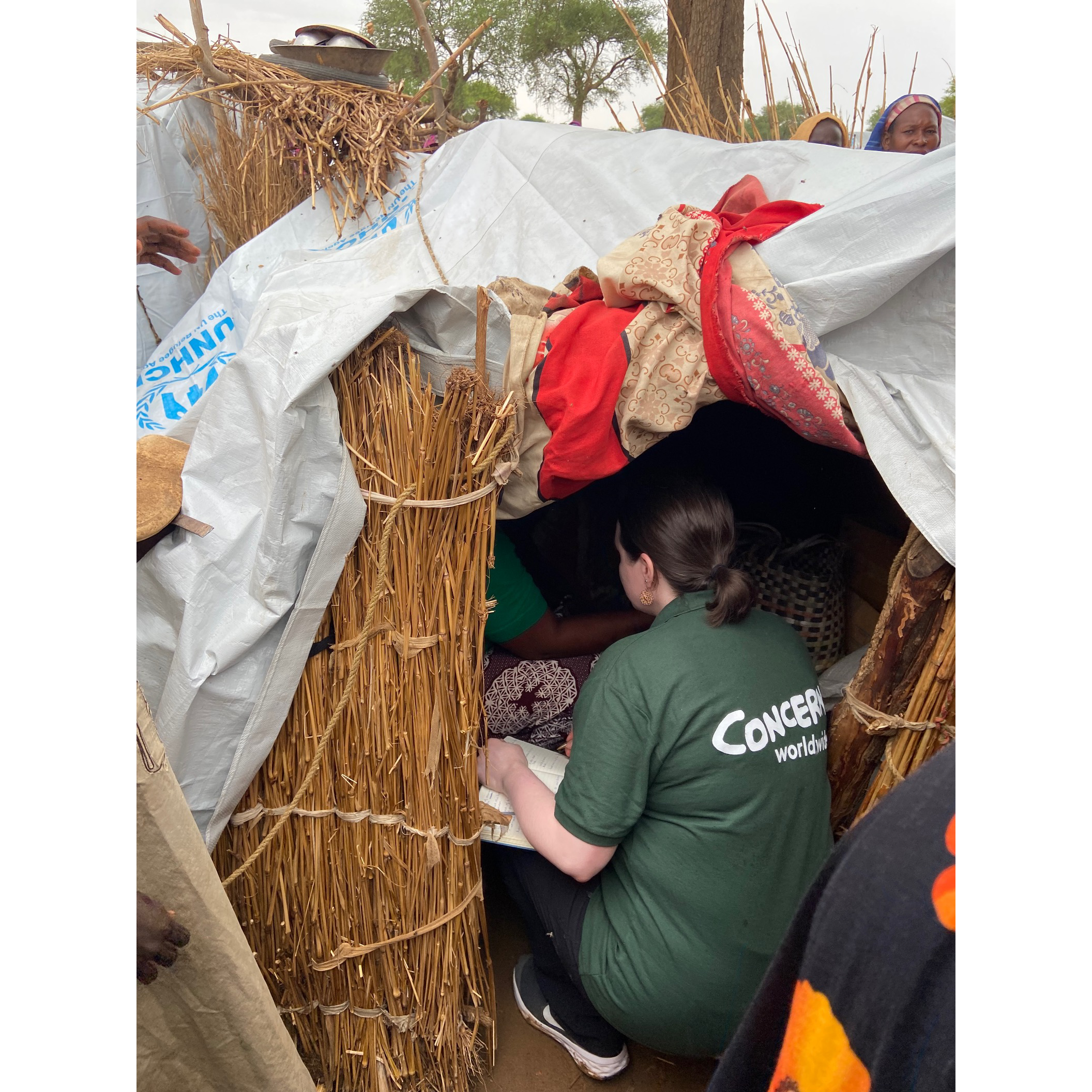 Reka Sztopa, regional director for West Africa and the Sahel region for Concern Worldwide, at a refugee transit site in Chad [Courtesy of Concern Worldwide]