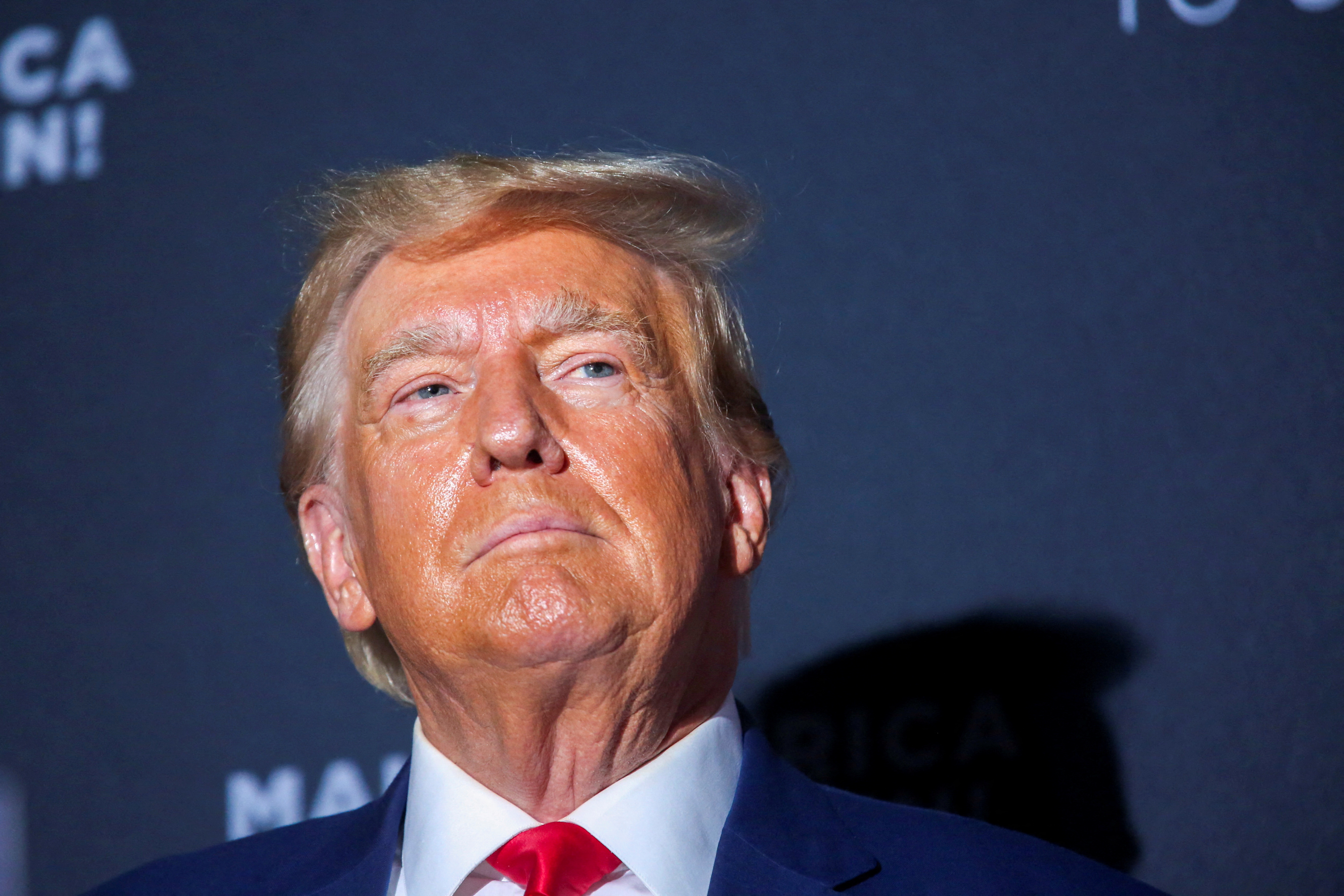 Former U.S. President and Republican presidential candidate Donald Trump speaks during a campaign rally in Windham, New Hampshire, U.S., August 8, 2023.