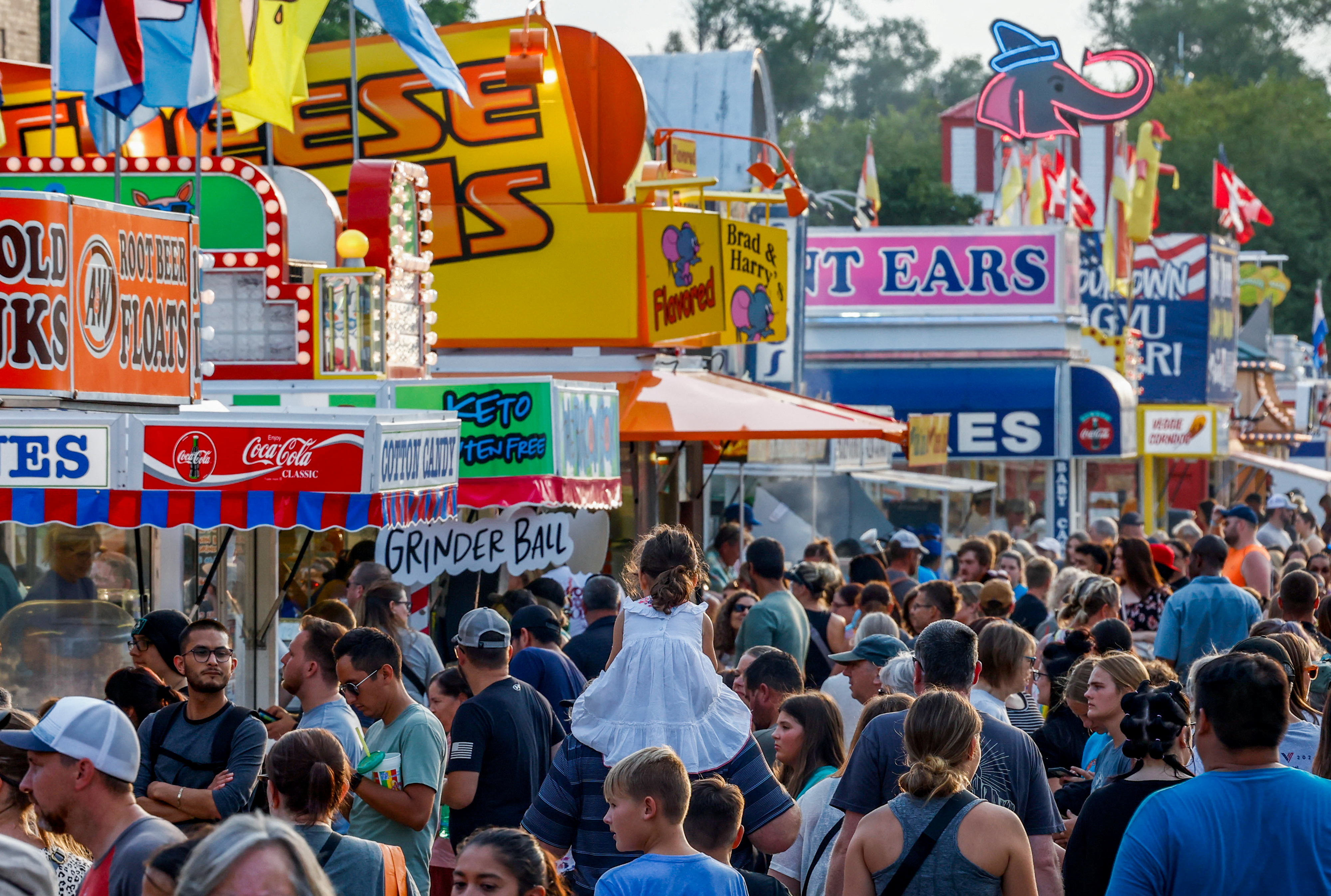 People at the Iowa state fair