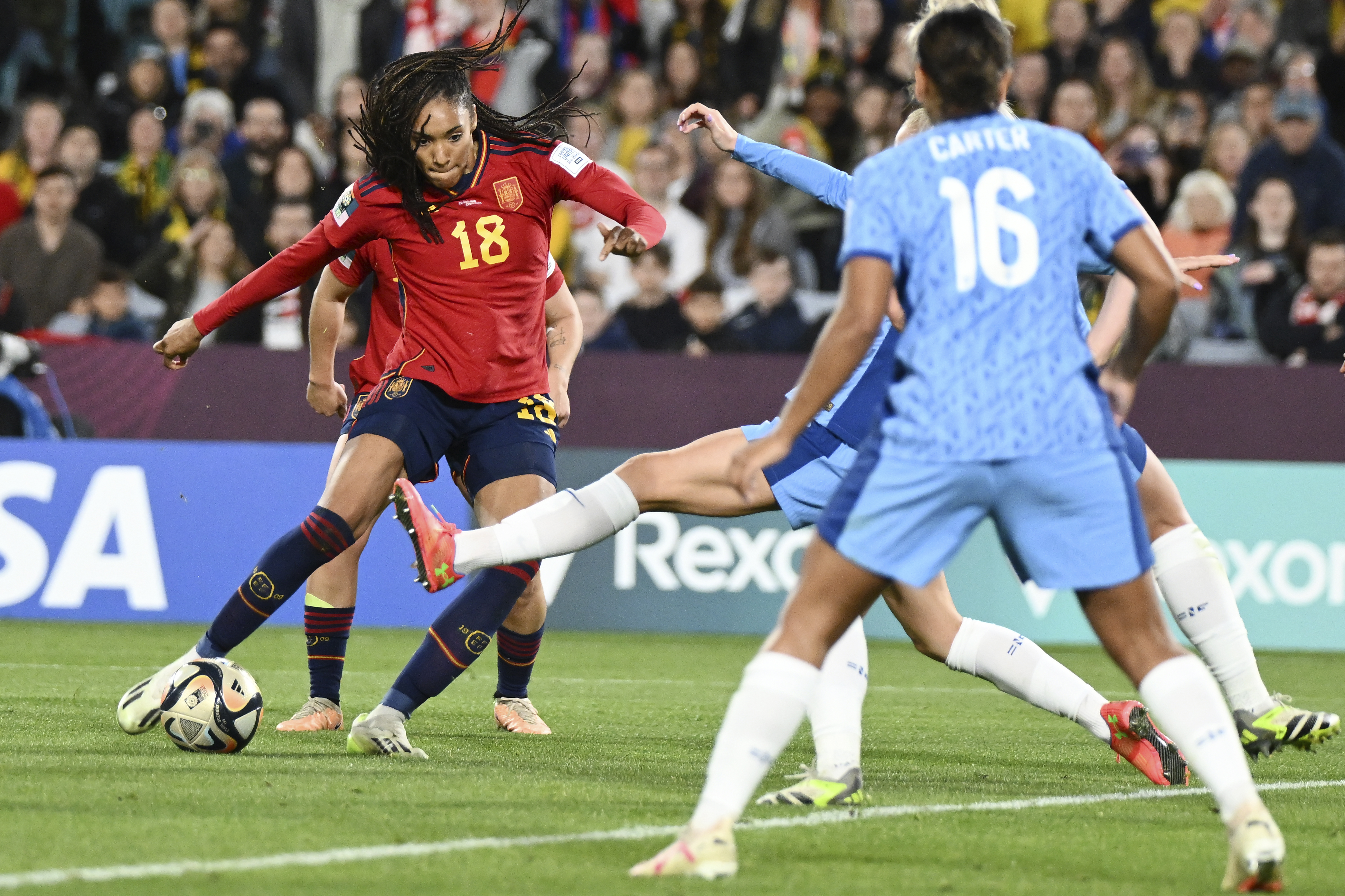 Spain wins its first Women's World Cup title, beating England 1-0 in the final