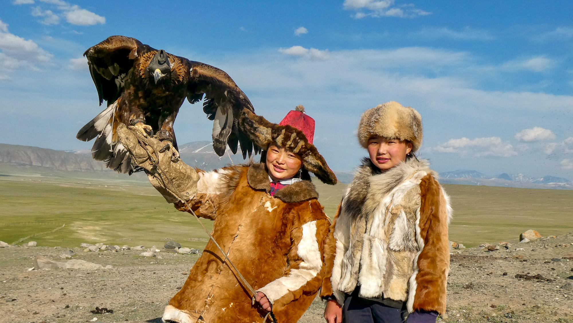 Kazakh girls in Mongolia