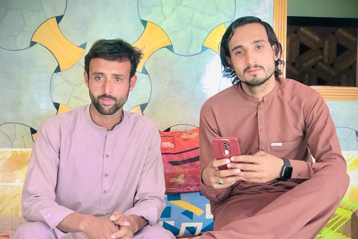 After waiting close to 12 hours after the accident, Sahib Khan (left) and his brother Nasir Khan (right) swung into action [Courtesy of Nasir Khan]