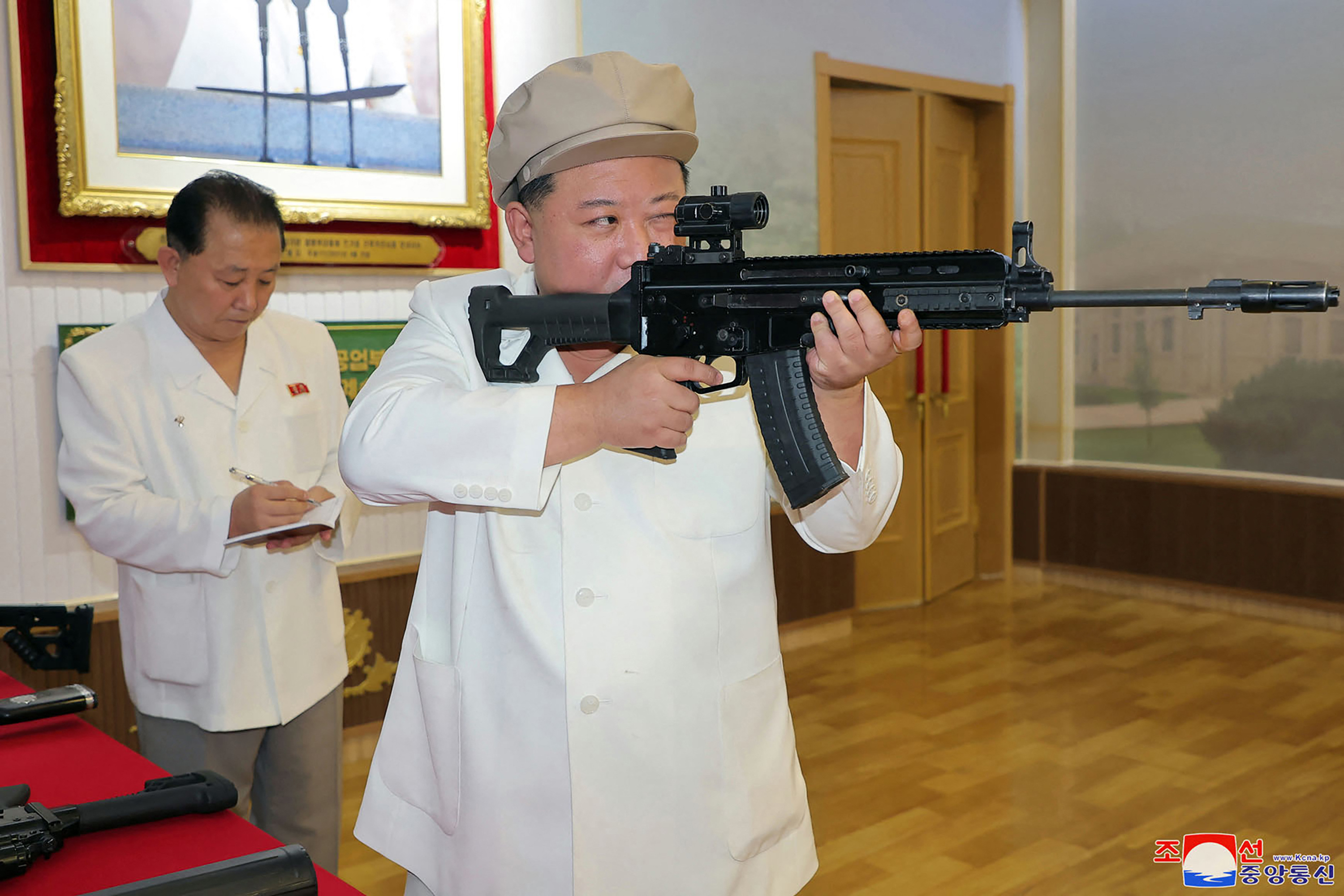 Analysts say North Korea has a large supply of weapons and munitions and the ability to produce them at scale [KCNA via KNS and AFP]