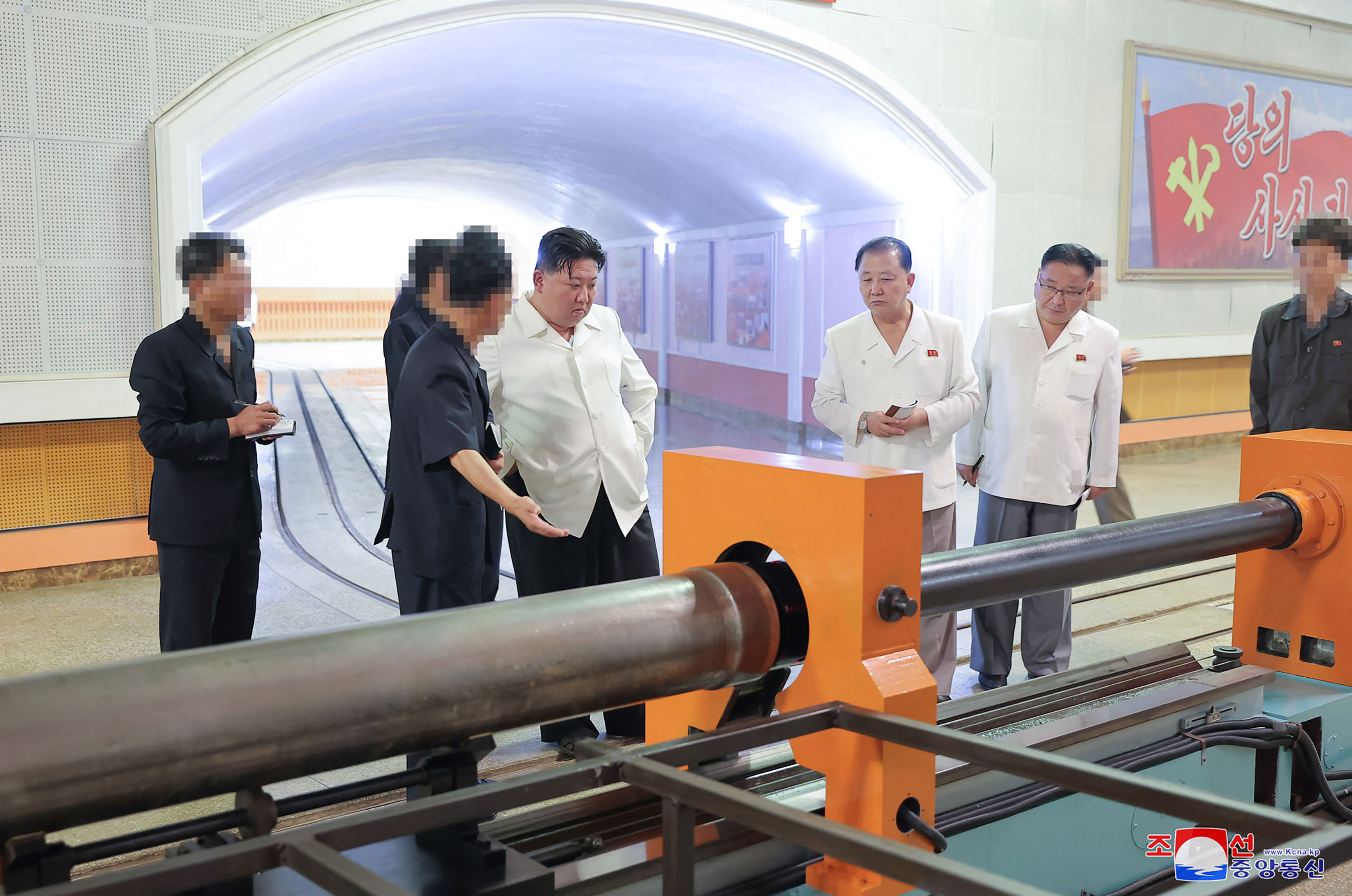 Kim was pictured visiting an ‘important’ munitions factory in August, a couple of weeks after the visit of Russian Defence Minister Sergei Shoigu