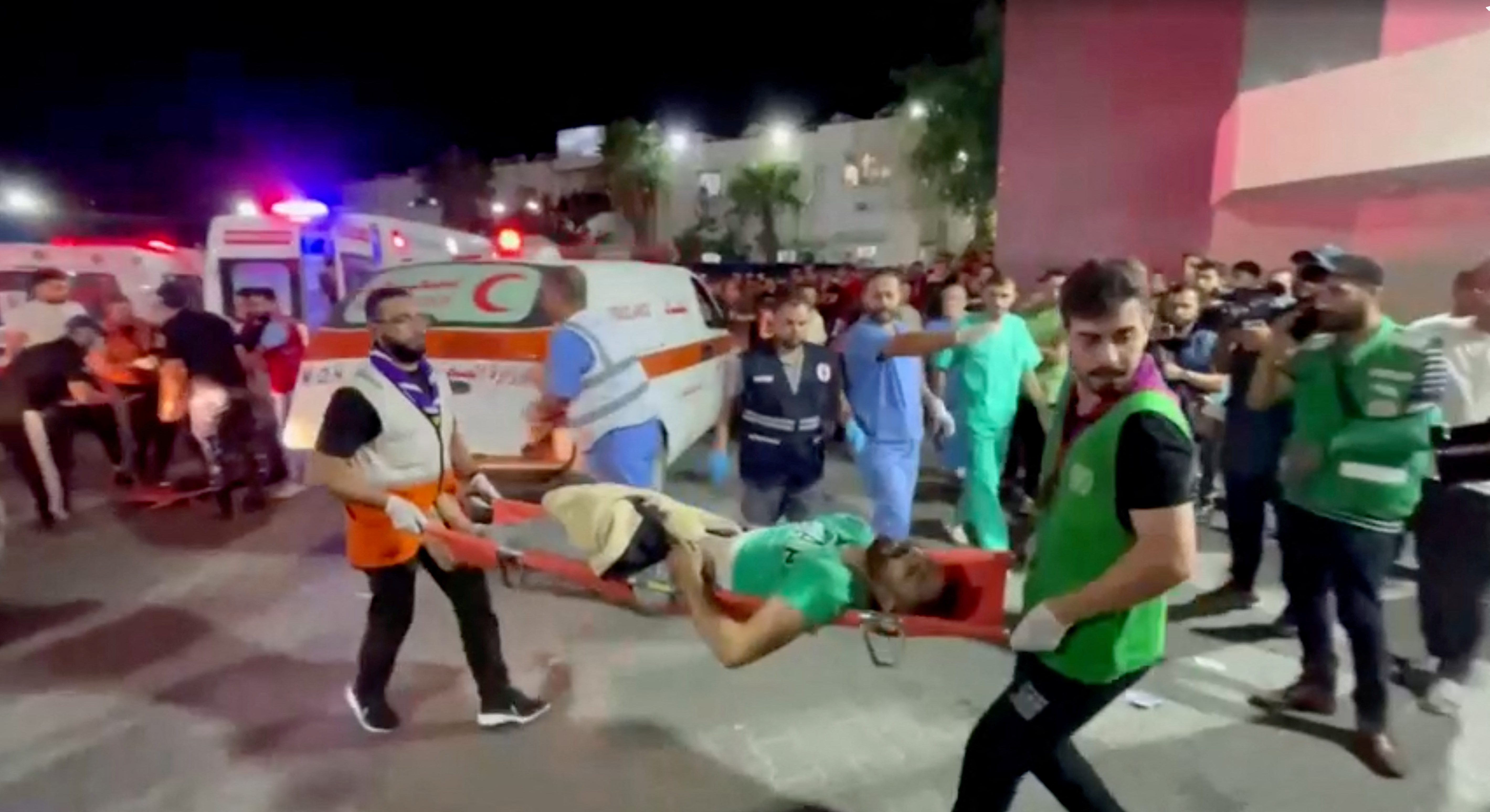 Aftermath of deadly Israeli air raid on al-Ahli Arab Hospital