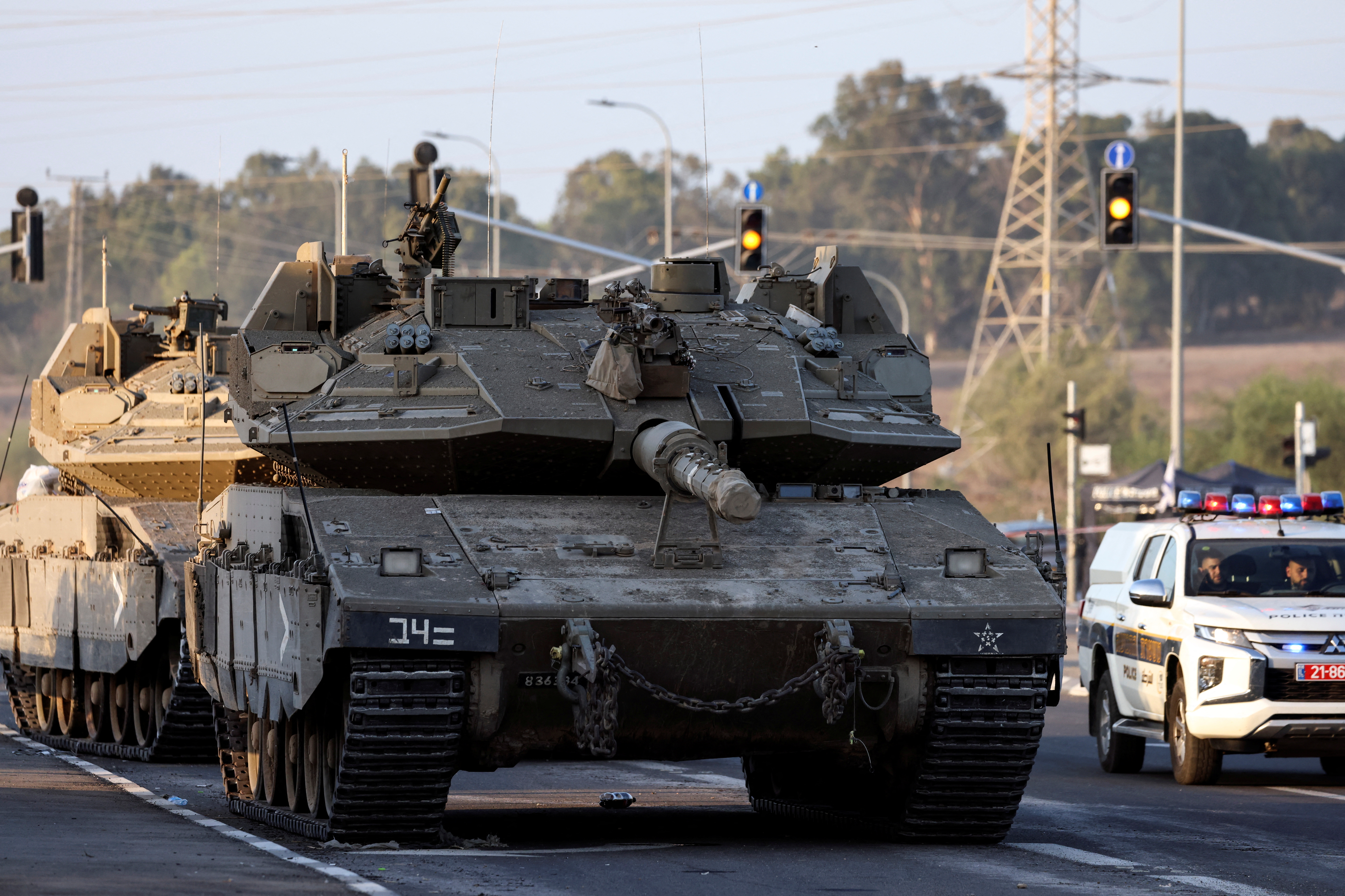 An Israeli tank