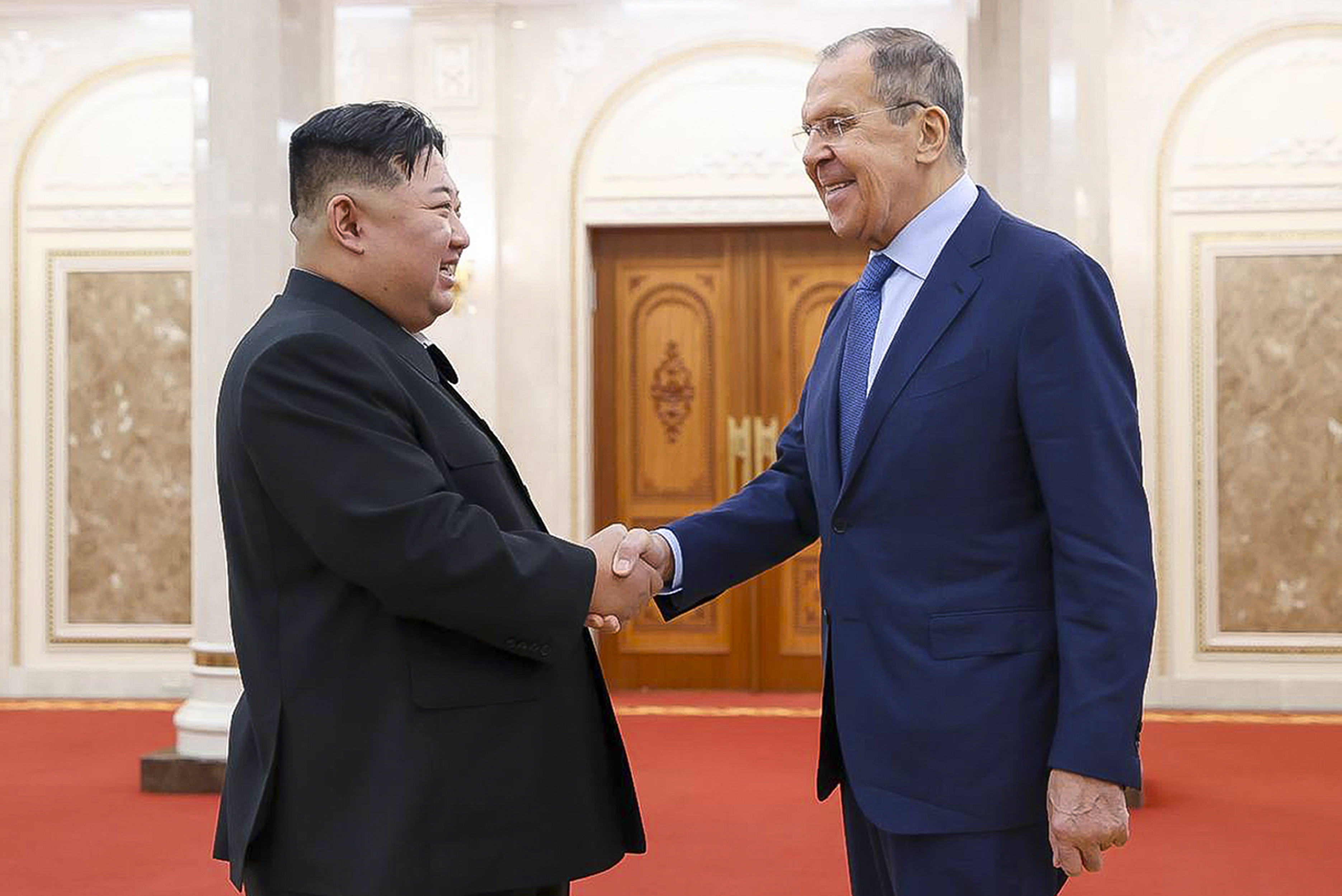 Sergey Lavrov was in Pyongyang for a two-day visit [Russian Foreign Ministry Press Service telegram channel via AP Photo]