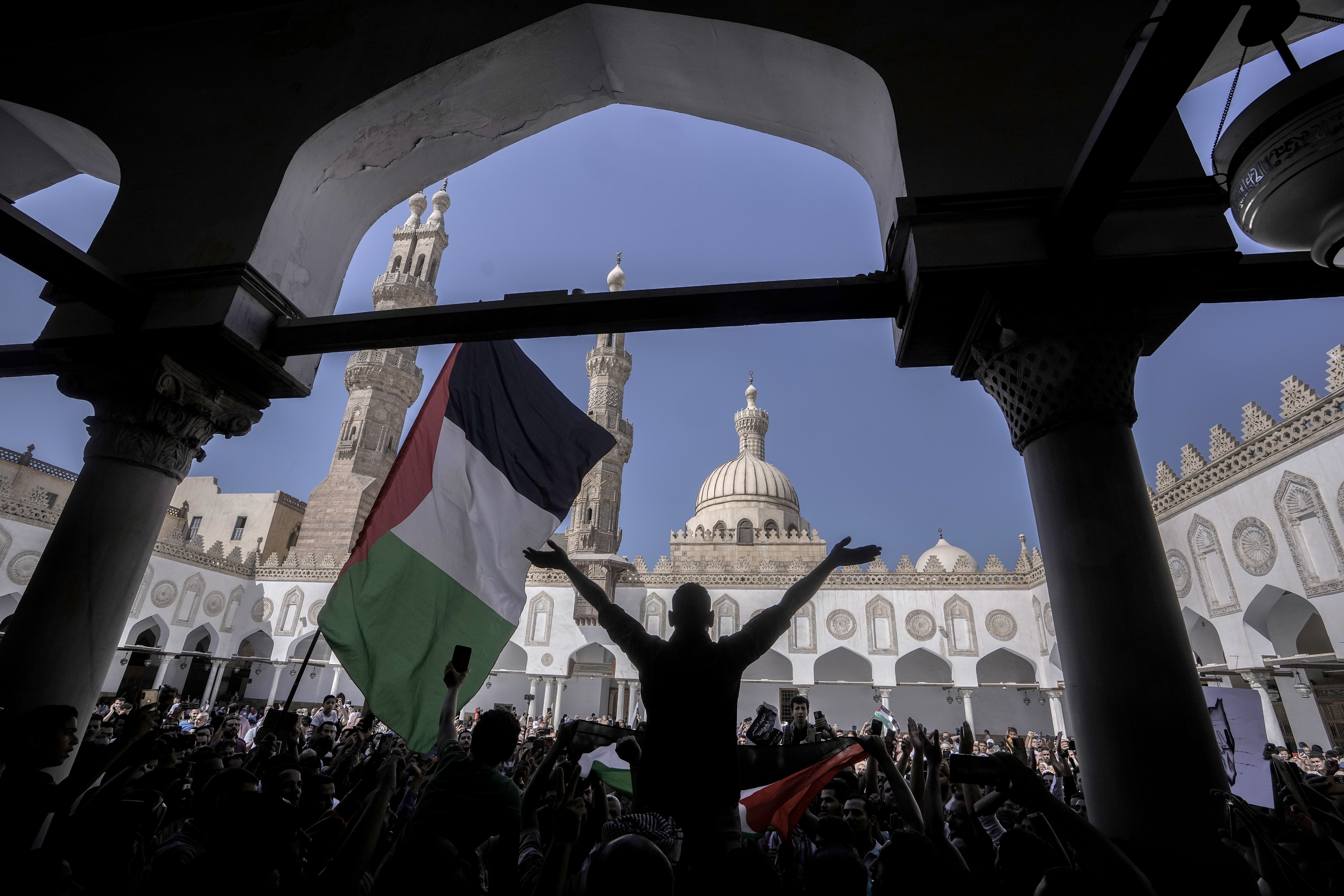 Cairo protestors against Gaza bombardment