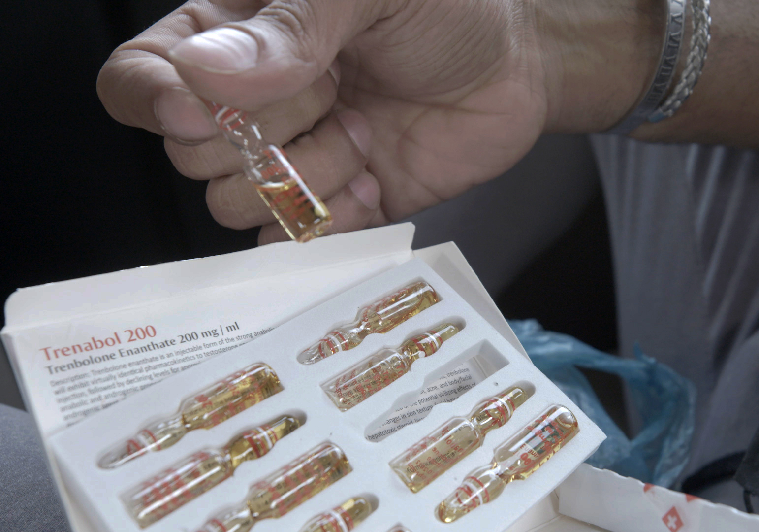 Usama shows some of the imported steroids available on Pakistan’s black market