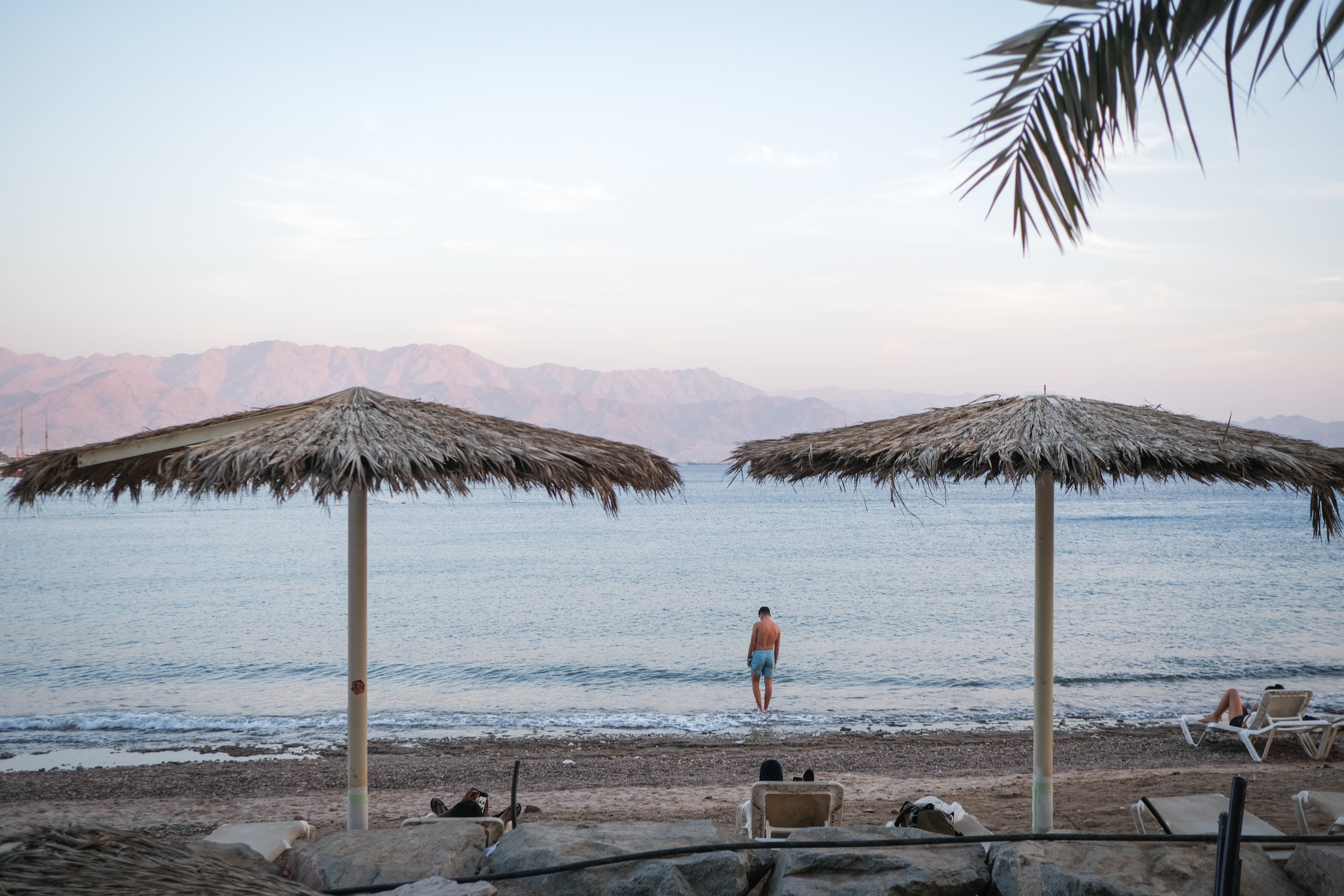 The Eilat beach on the morning of November 4, 2023