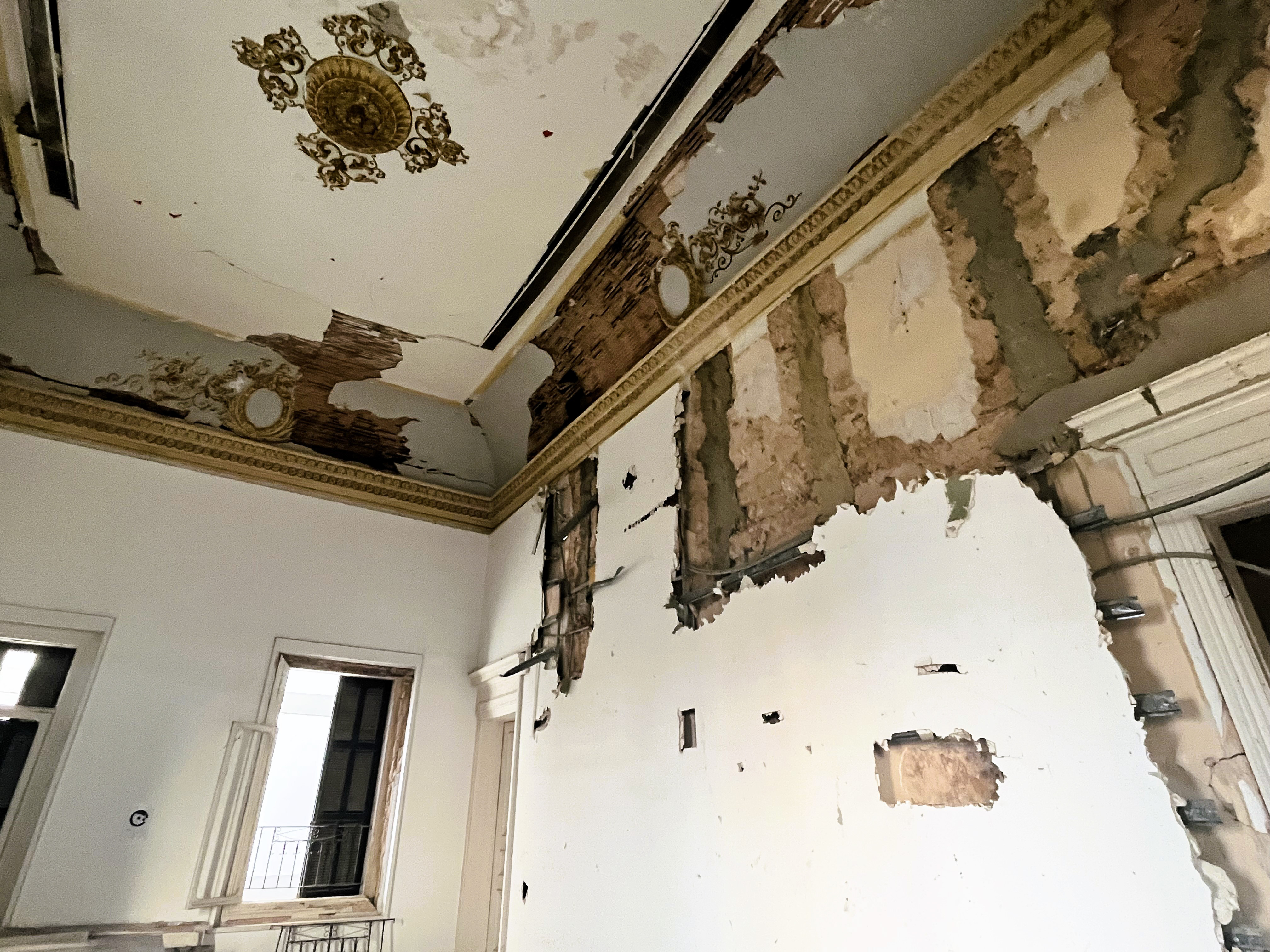 The rooms near the back of the house, facing the port, suffered the worst damage from the 2020 explosion