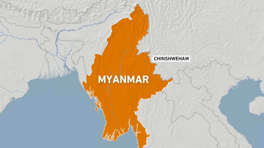 Map of Chinshewehaw, in northern Myanmar. 