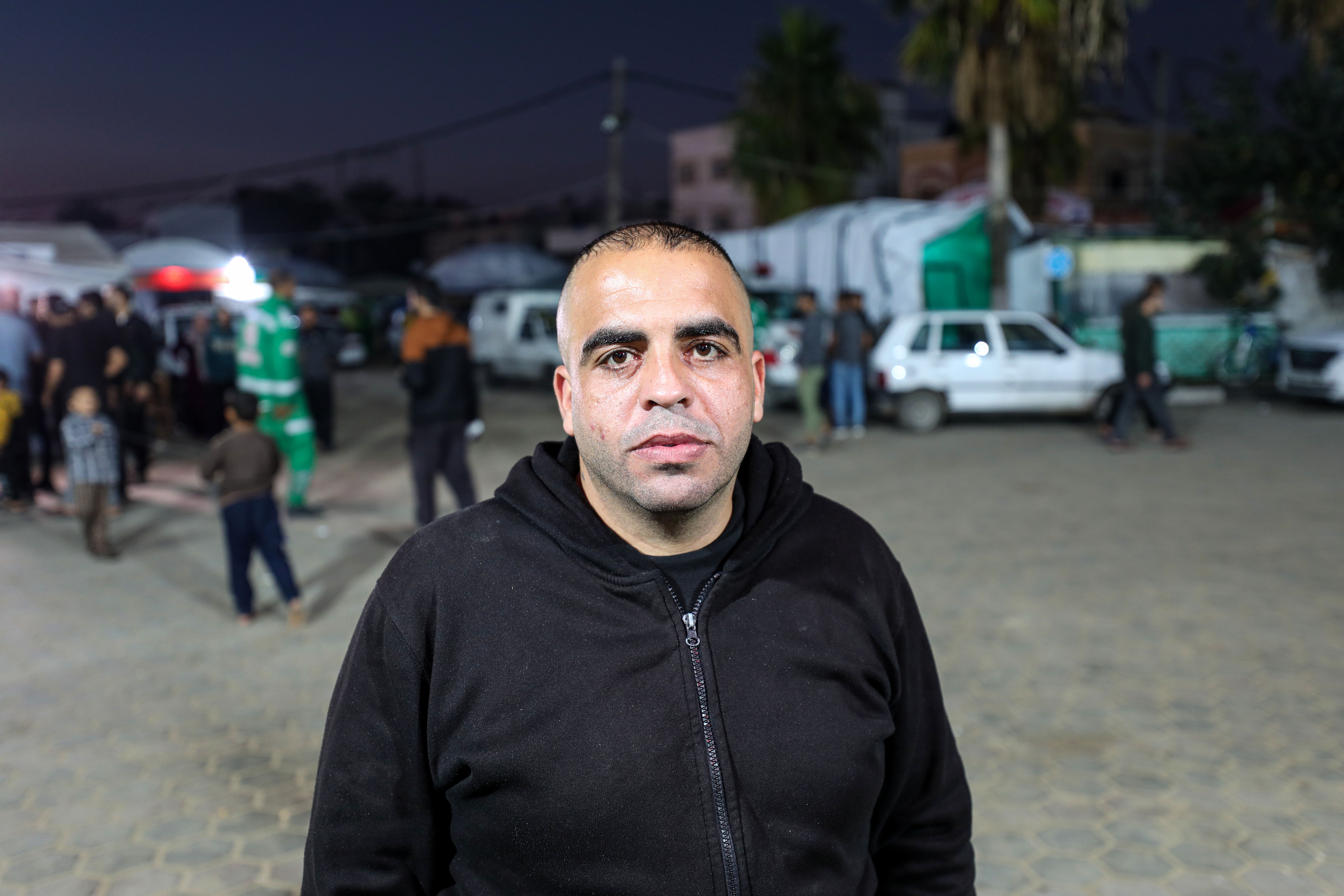 Bassam al-Hafy says he used his bicycle to rush to the nearest hospital to call for help when his cousin’s home was destroyed in an Israeli air strike, killing 17 members of the family