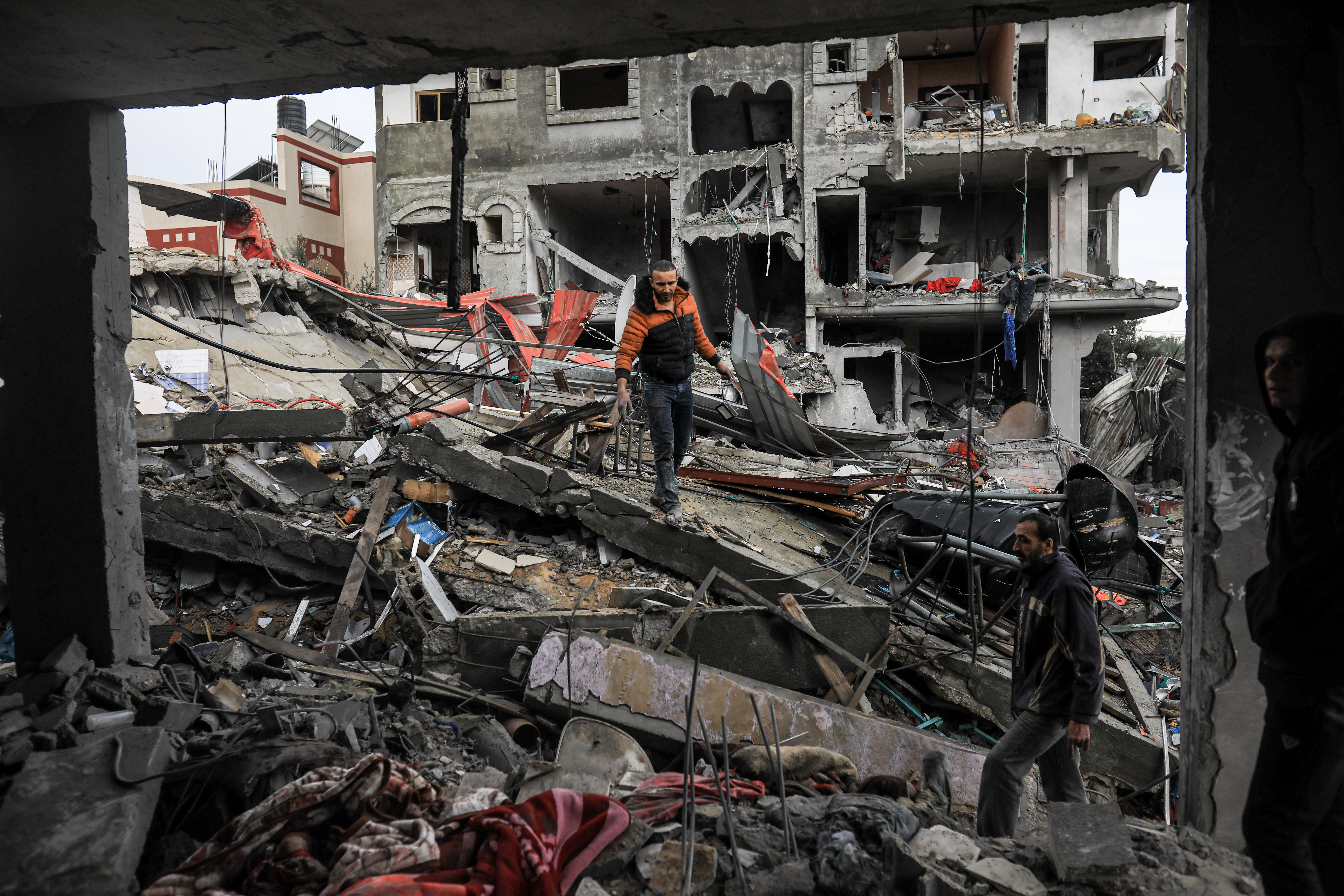 At least three homes were completely destroyed