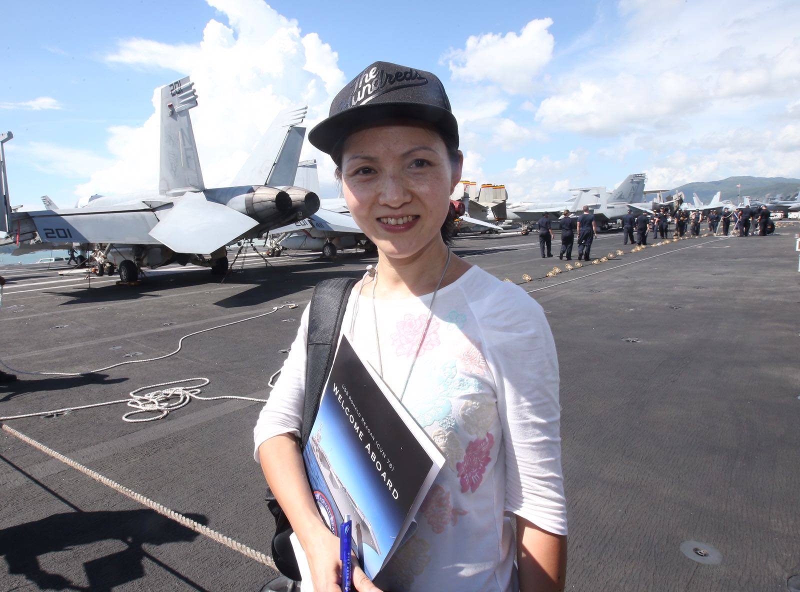 A Facebook photo shows Minnie Chan at work on October 4, 2017.
