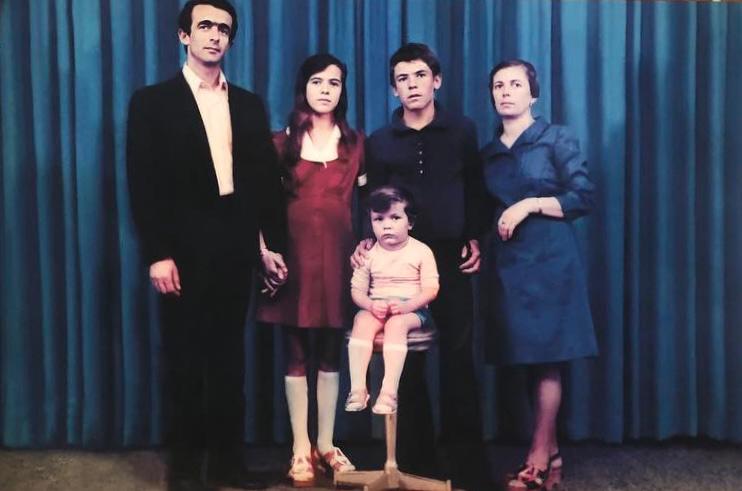 The Fezollari family, a few months after their arrival in Melbourne, Australia. Clockwise from left, Feridon Fezollari, daughter Nuria, son Bajram and wife Sevika, in front is Lirim, born after Feridon’s release from prison in 1971 [Courtesy of Bajram Fezollari]