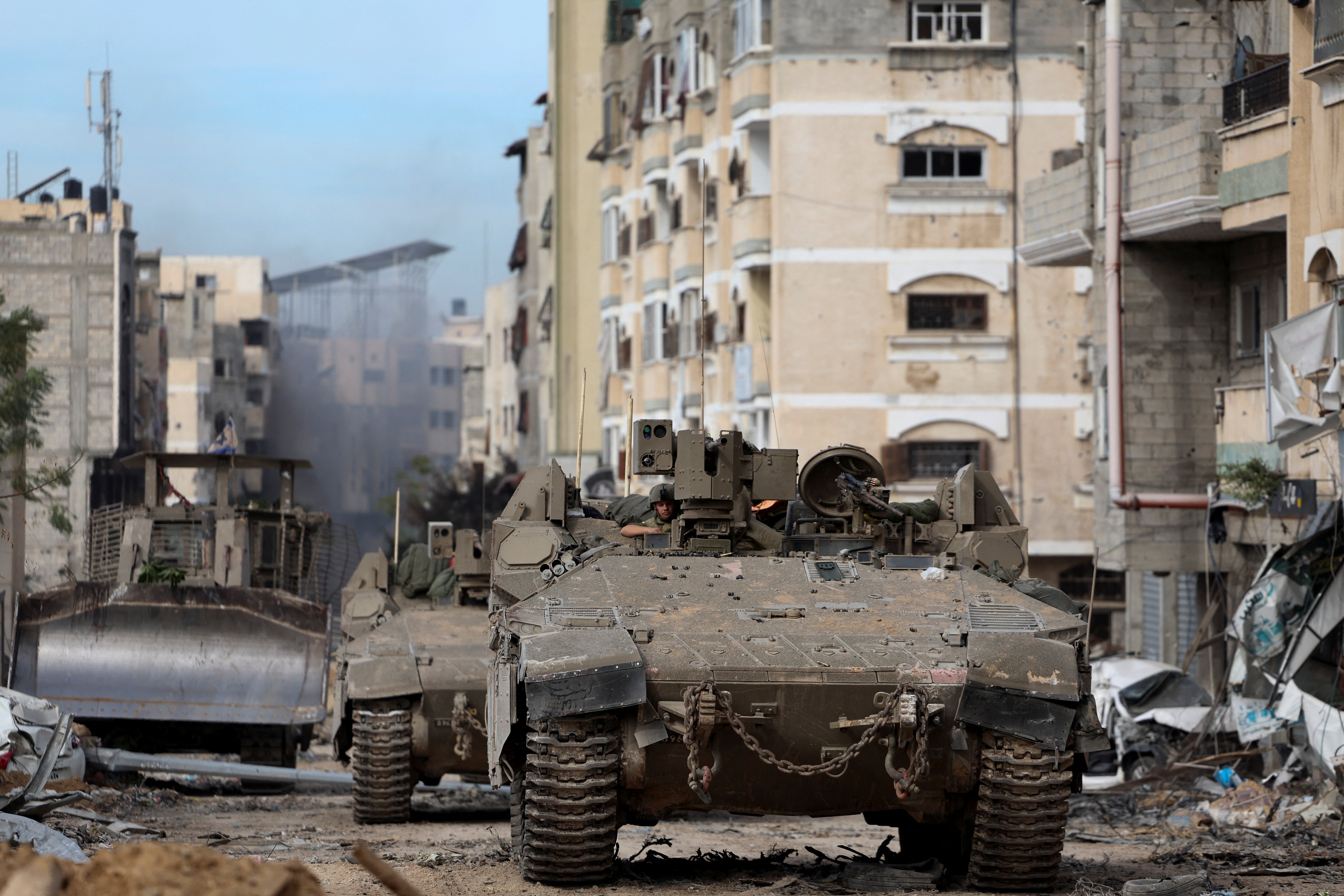 Israeli tanks in Gaza City in the Gaza Strip, November 22, 2023