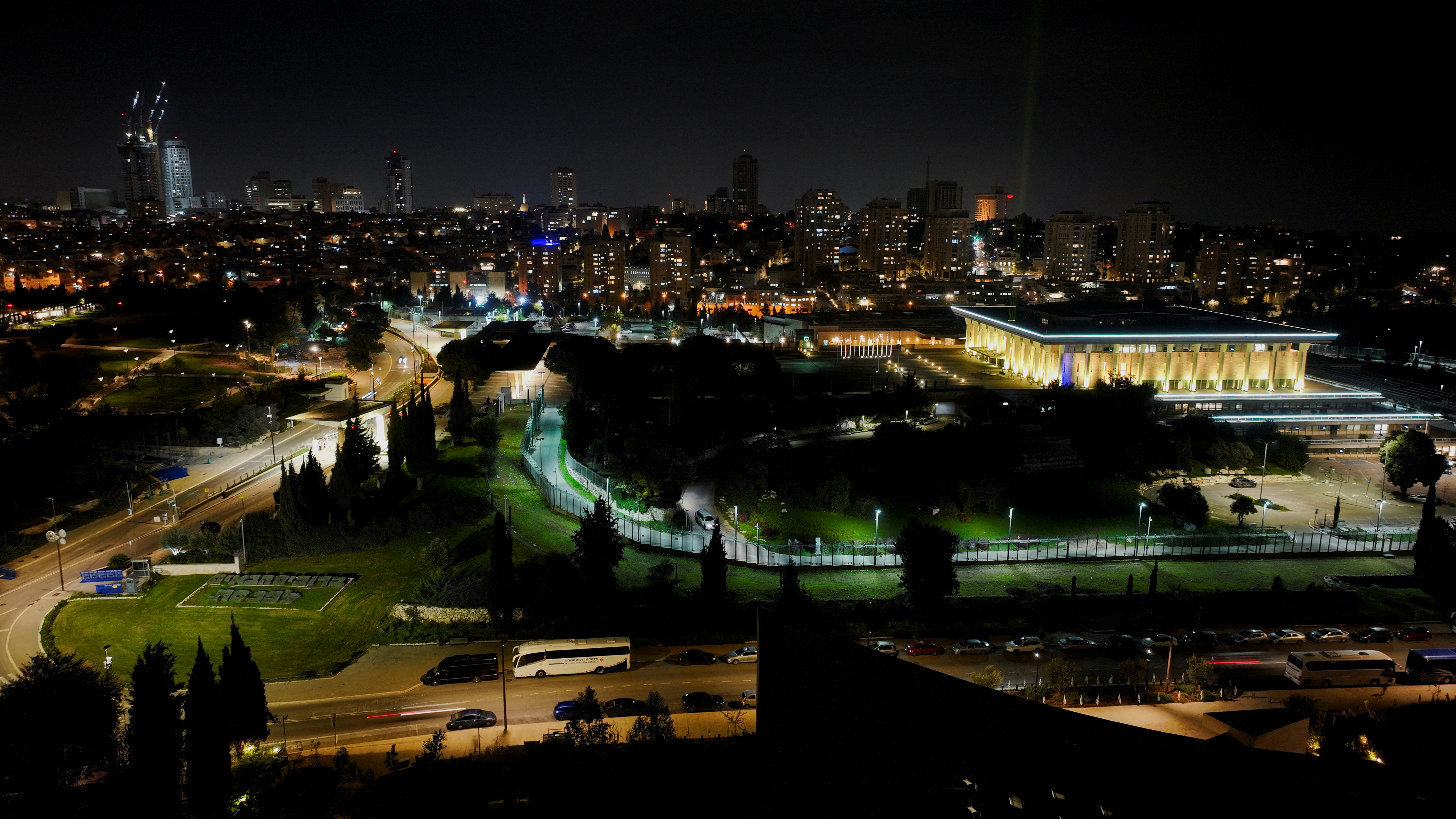 The Israeli Knesset at night