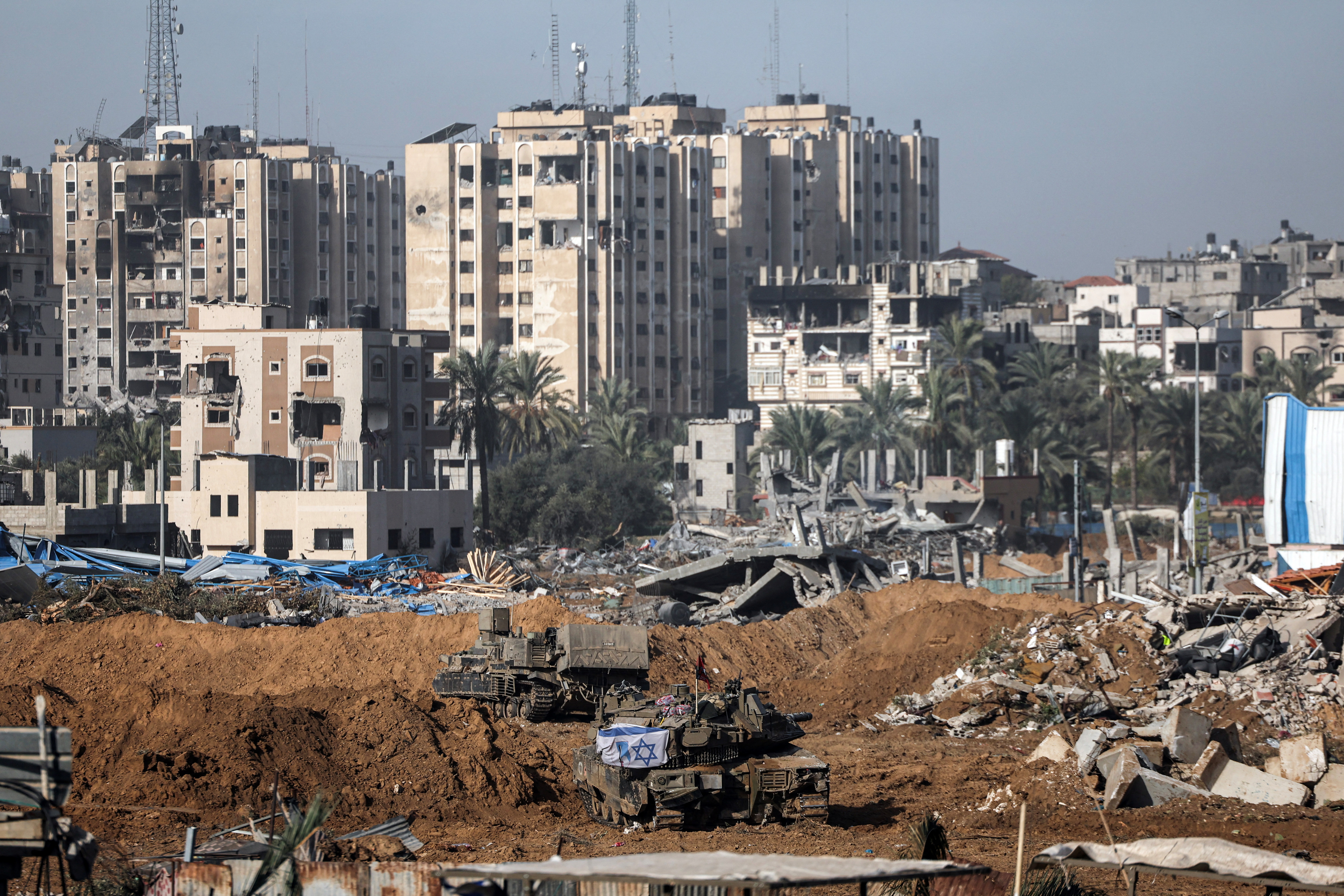Israeli tank operates