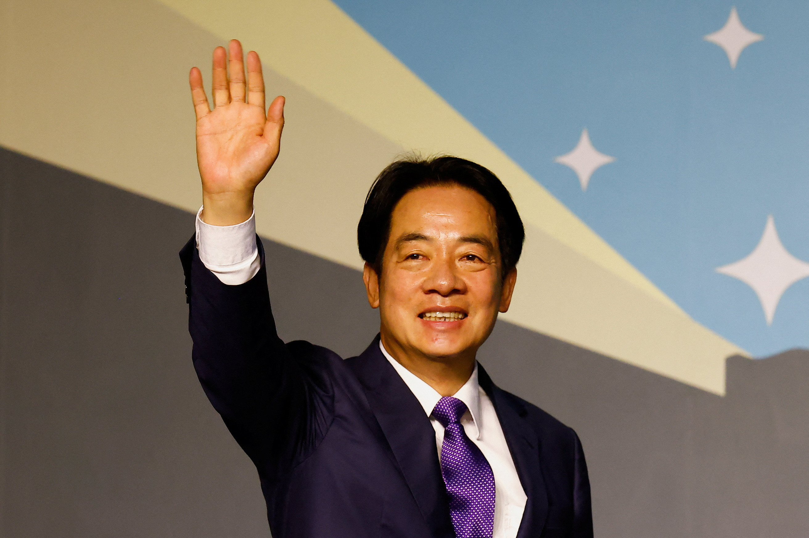 Taiwan President-elect Lai Ching-te, of Democratic Progressive Party's (DPP), holds a press conference, following the victory in the presidential elections, in Taipei, Taiwan January 13,